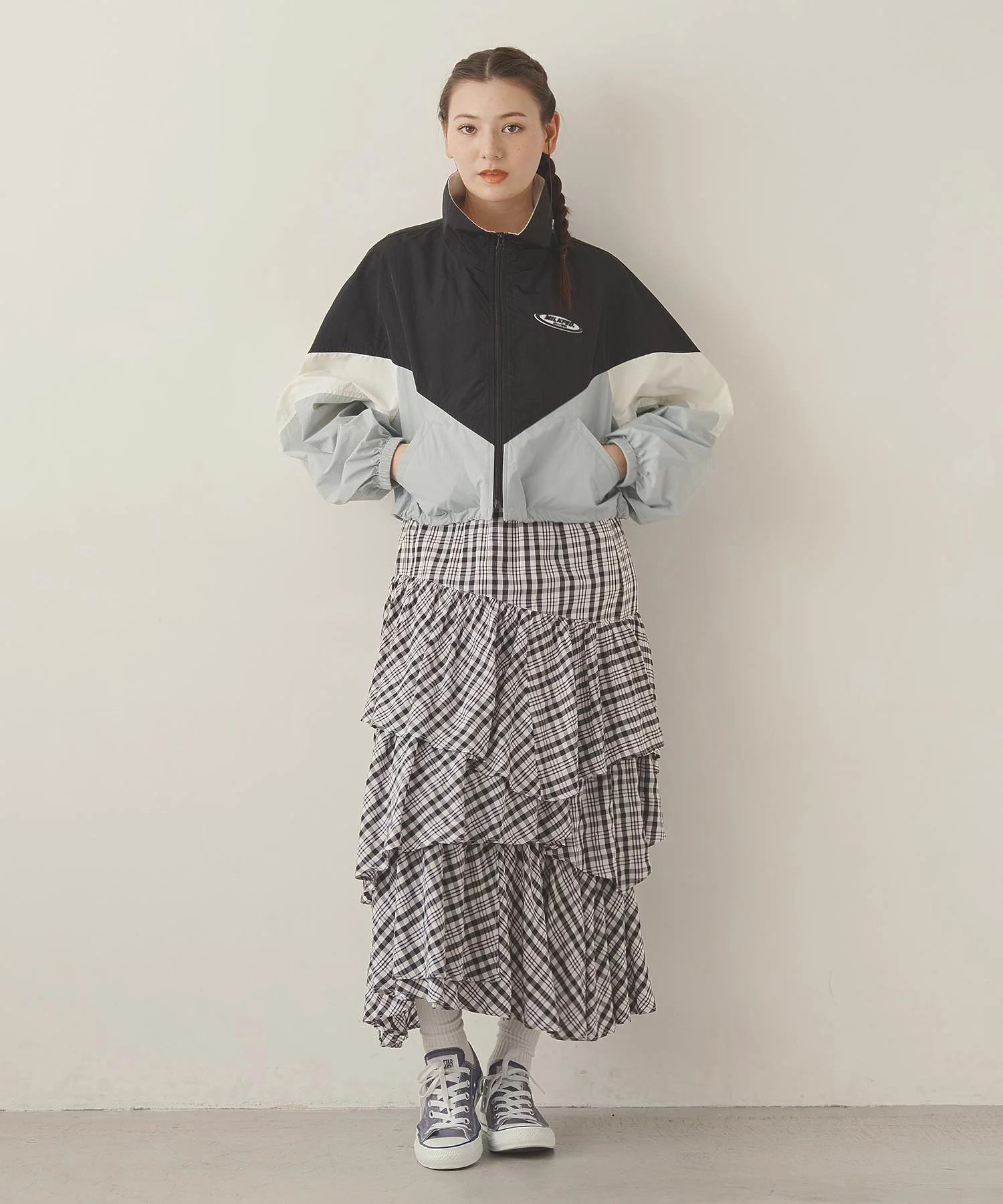 PLAID TIERED SKIRT MILKFED. - Image 10