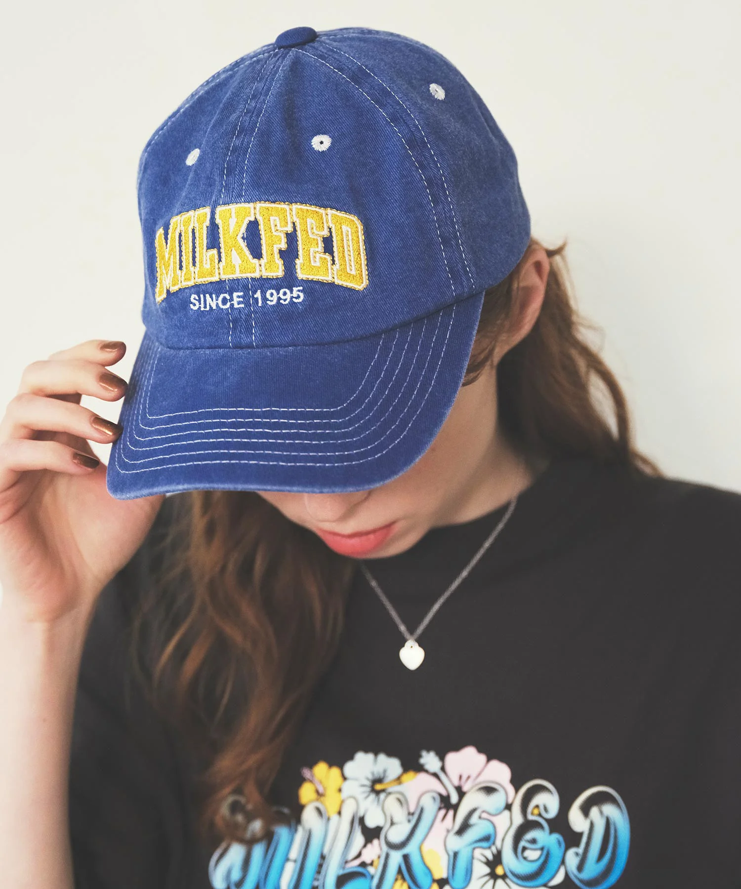 WASHED COLLEGE LOGO CAP MILKFED. - Image 2