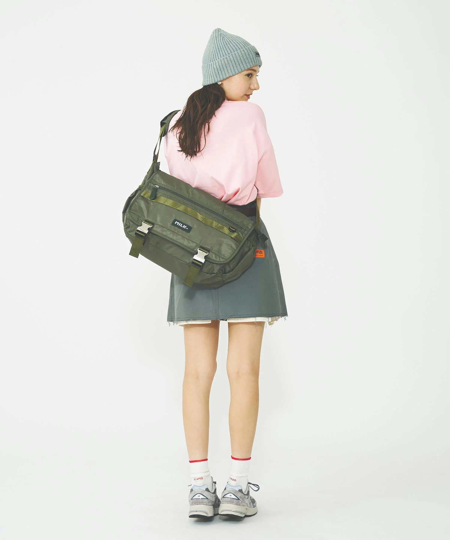LOGO PLATE MESSENGER BAG MILKFED. - Image 27