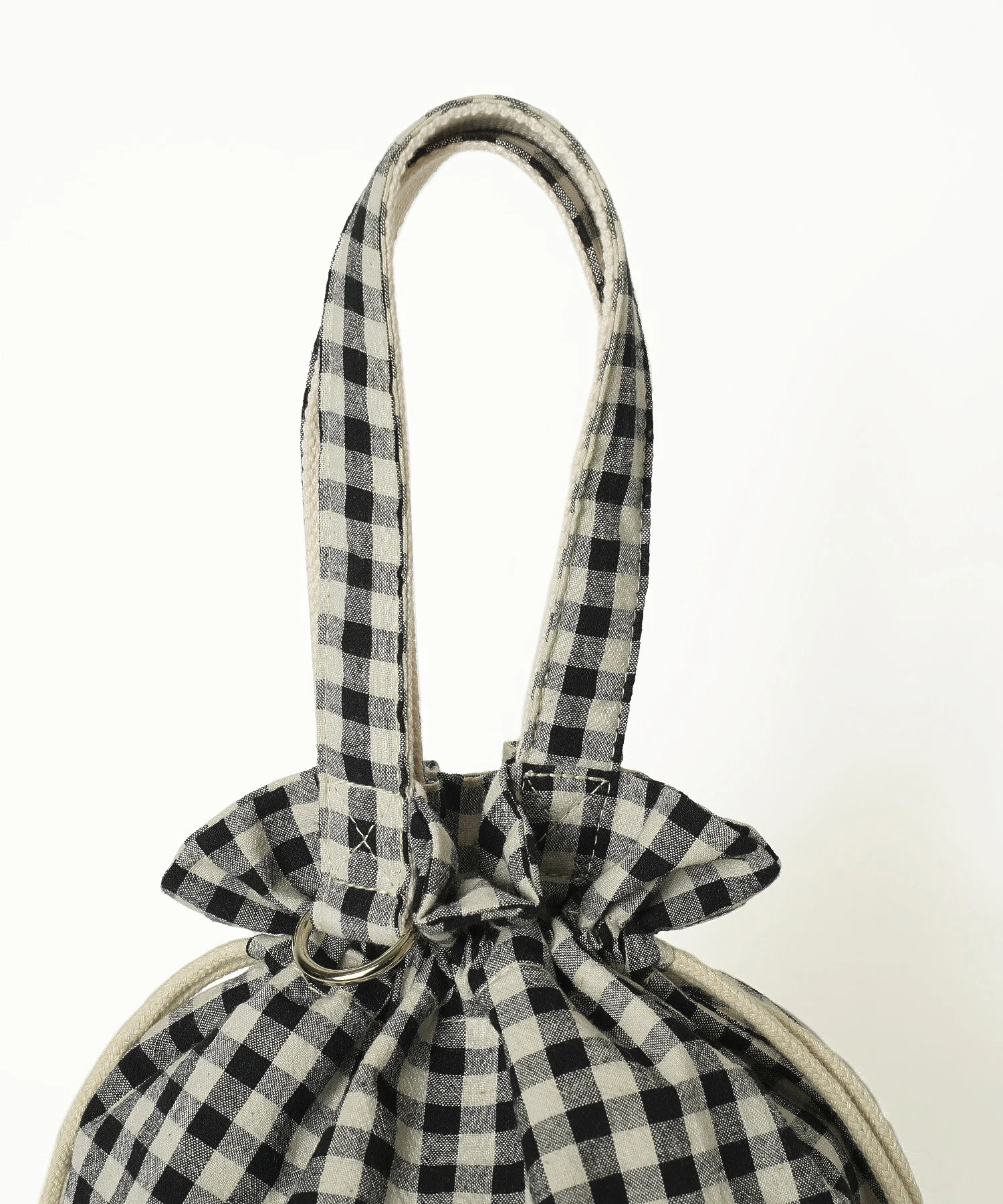 GINGHAM DRAWSTRING COOLER BAG - Image 8