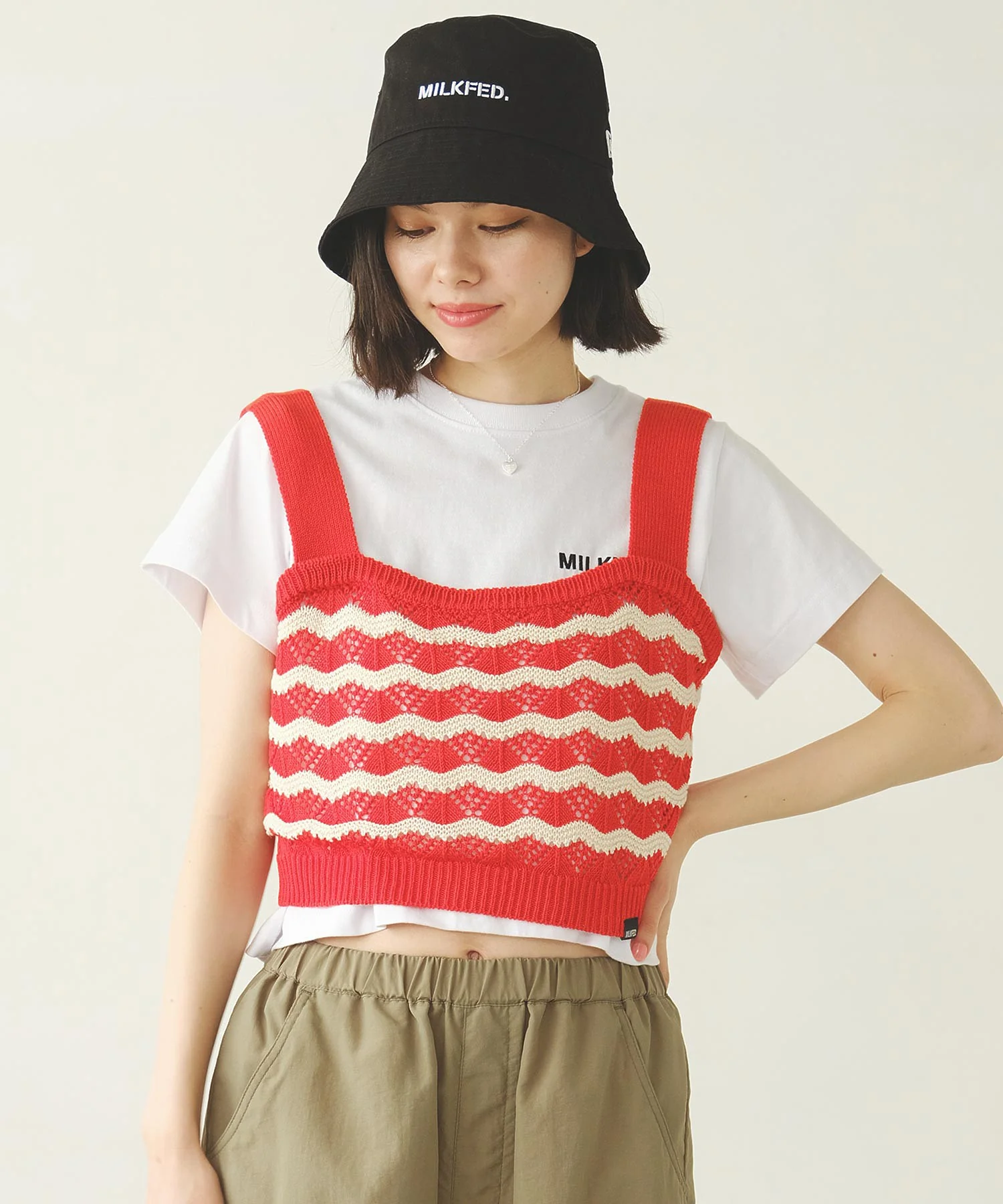 WAVE PATTERN KNIT CAMISOLE - Image 3