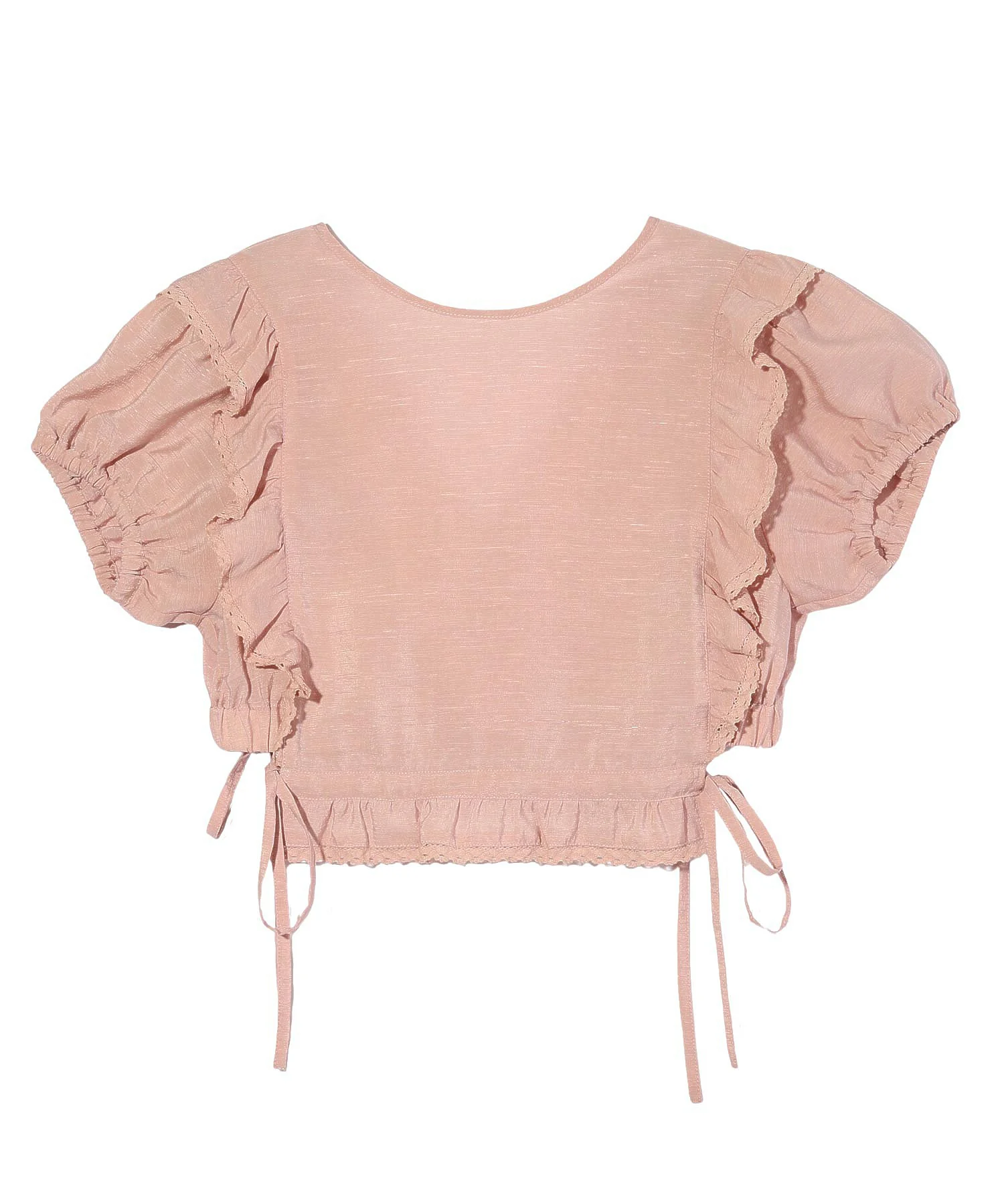RUFFLE SLEEVE CROPPED TOP - Image 2