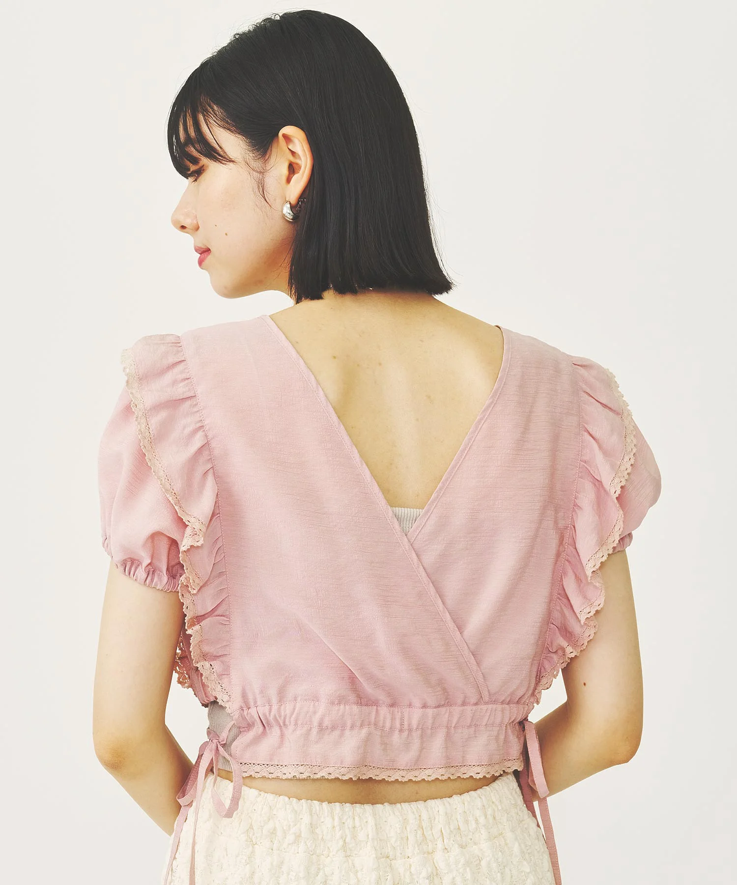 RUFFLE SLEEVE CROPPED TOP - Image 8