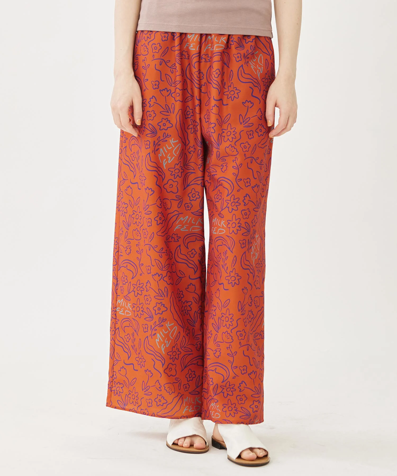 FLORAL WIDE PANTS - Image 4