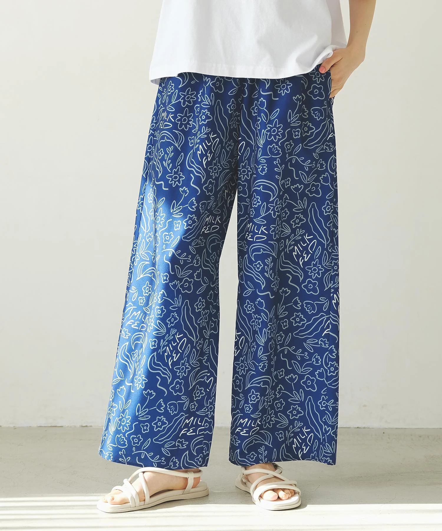 FLORAL WIDE PANTS - Image 8