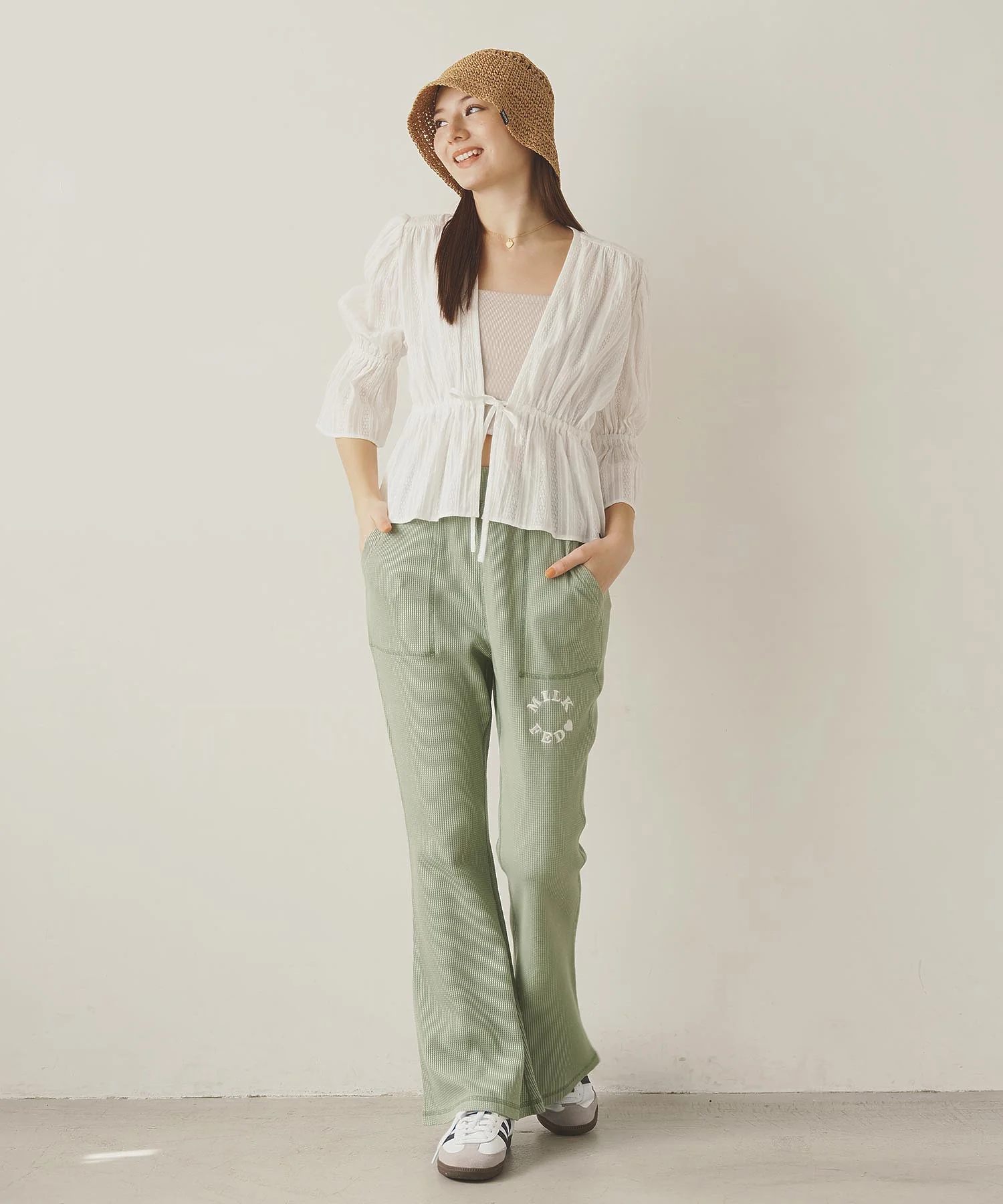 WAFFLE FLARE PANTS - Image 21