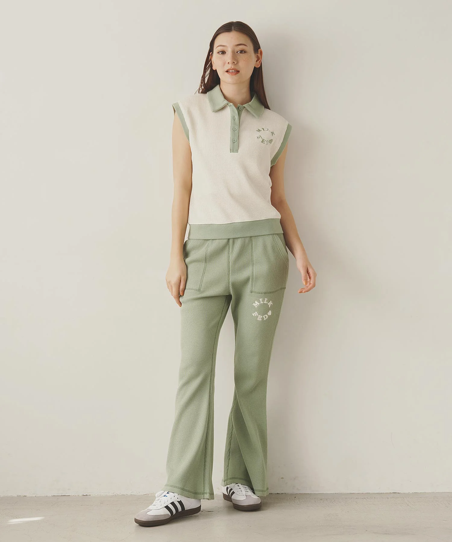 WAFFLE FLARE PANTS - Image 25