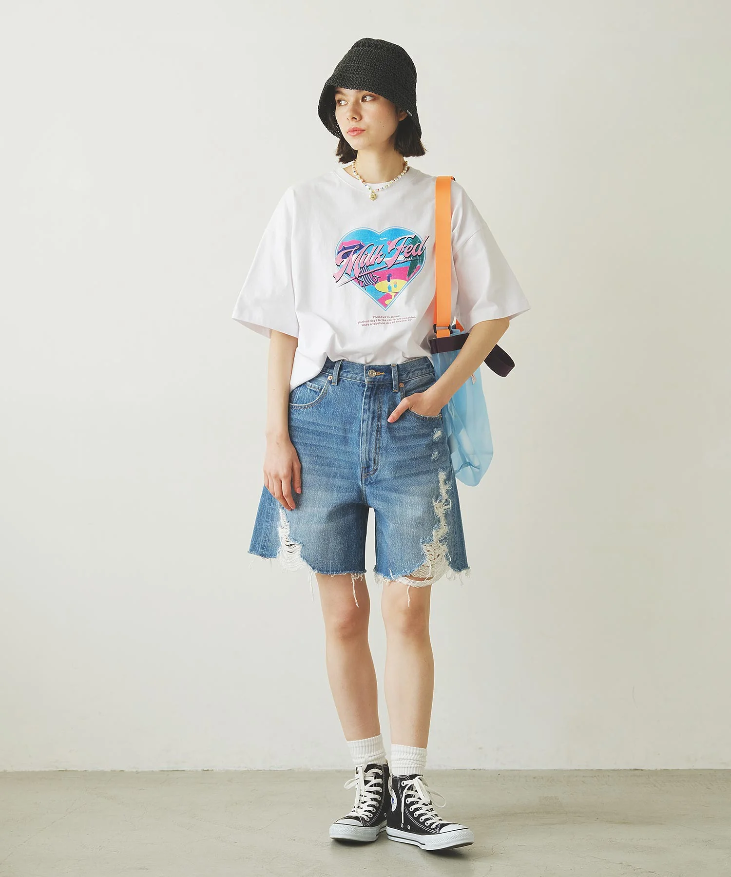 DISTRESSED DENIM SHORTS - Image 16