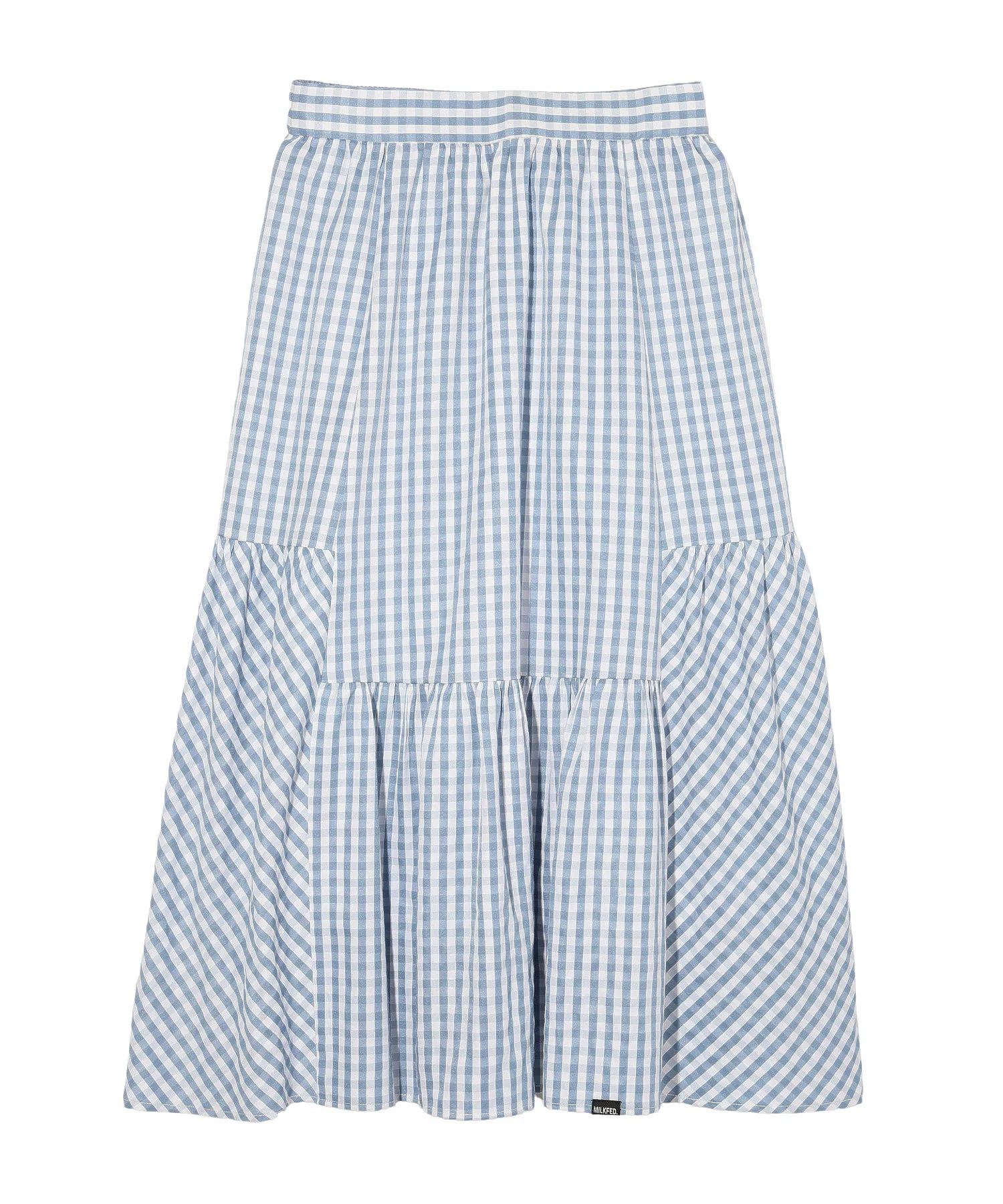 GINGHAM TIERED  SKIRT - Image 2