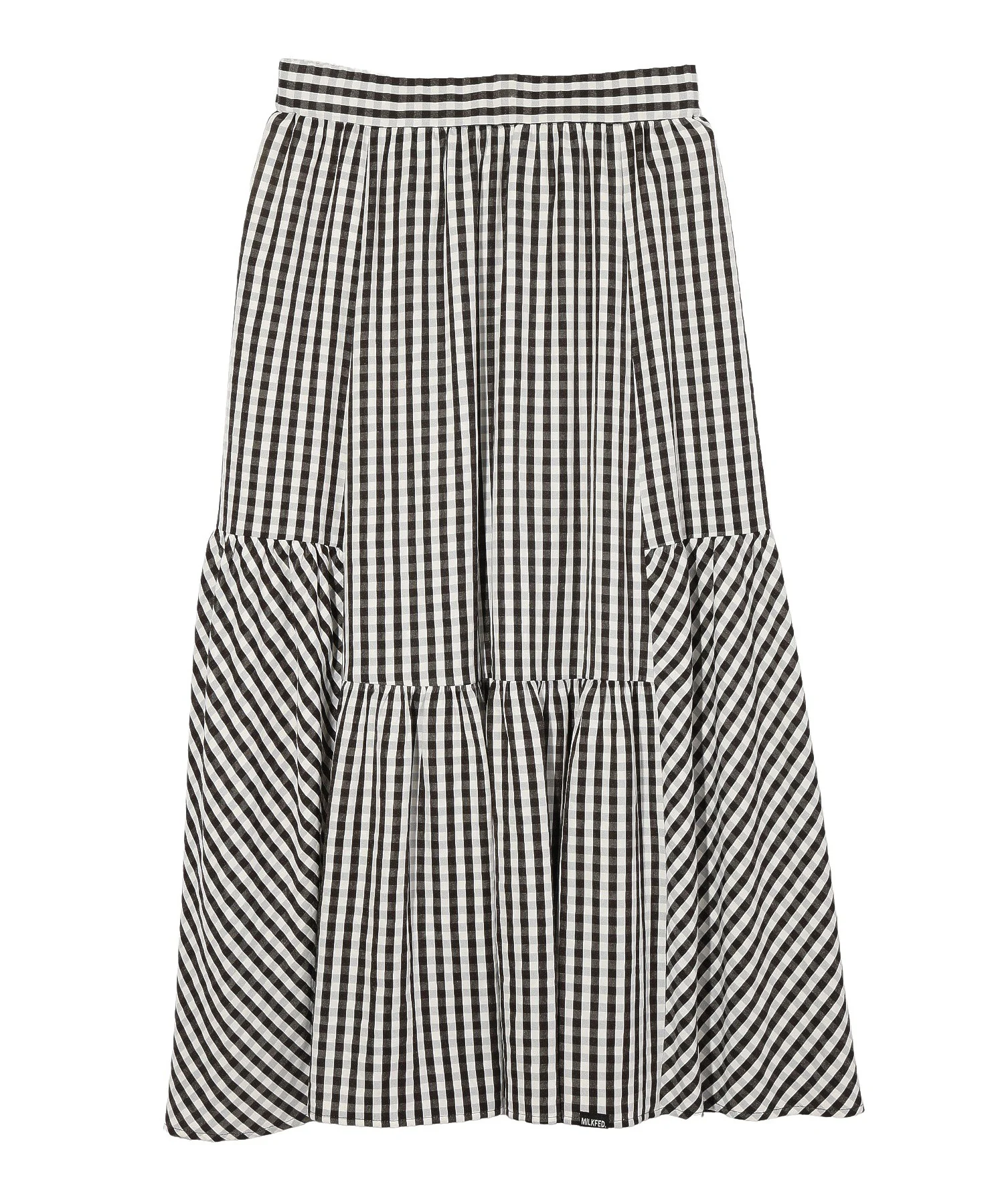 GINGHAM TIERED  SKIRT - Image 3
