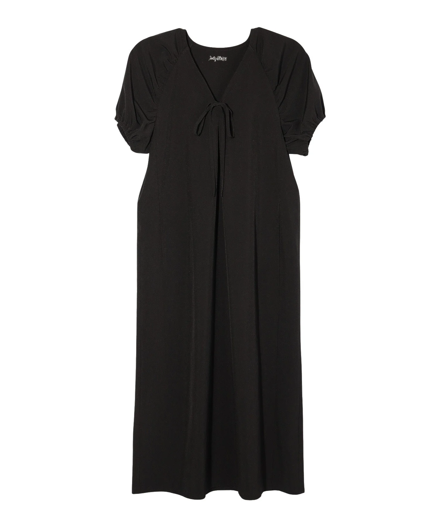 GATHERED BALLOON SLEEVE DRESS - Image 8