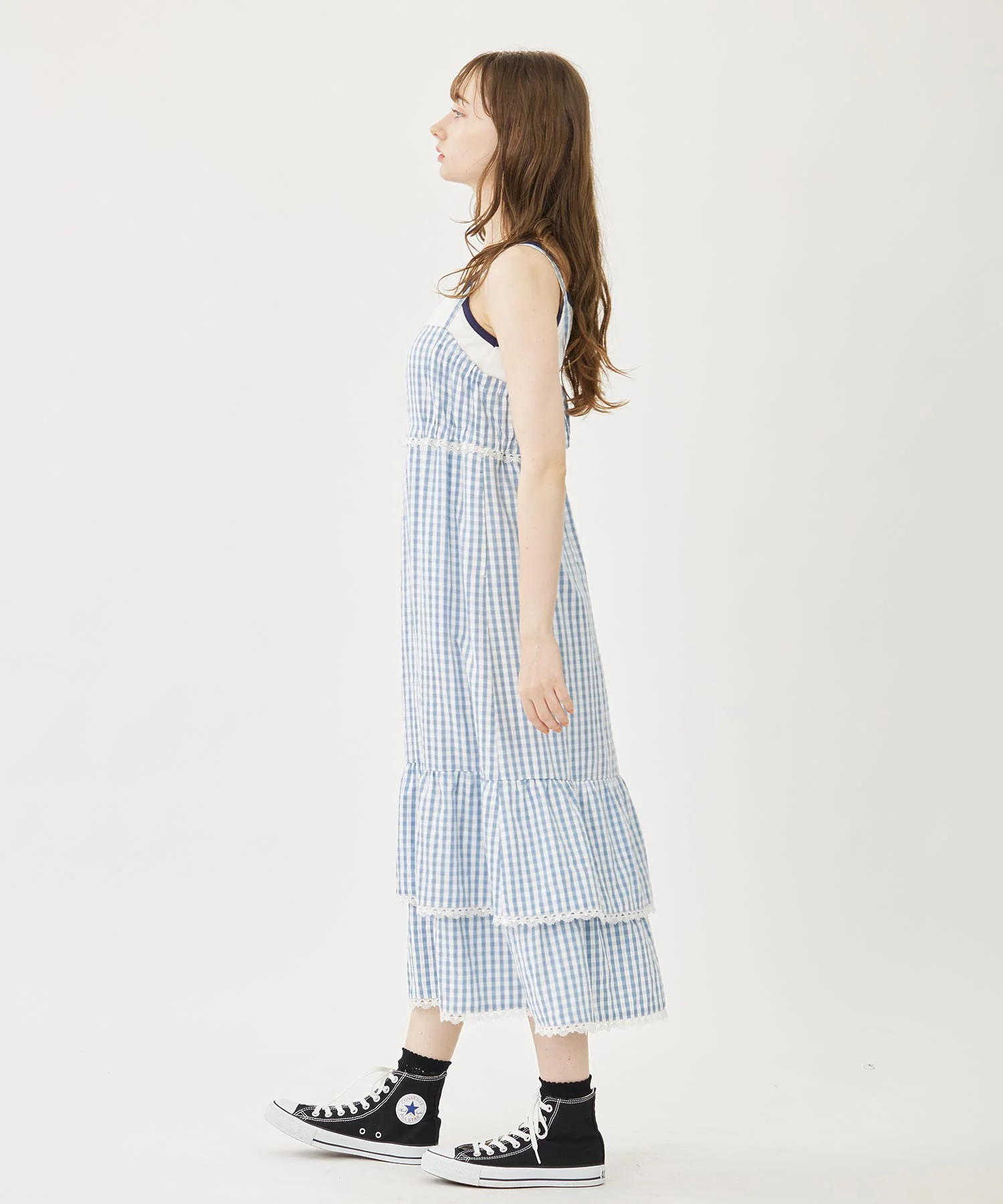 GINGHAM CAMISOLE DRESS - Image 9