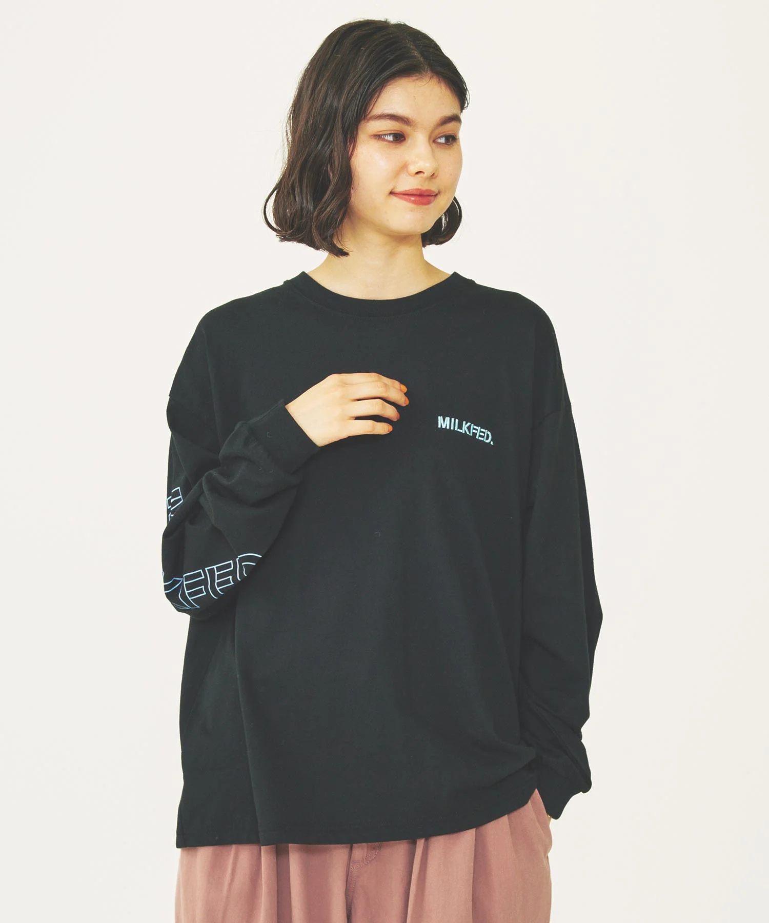 STENCIL LOGO BASIC L/S TEE