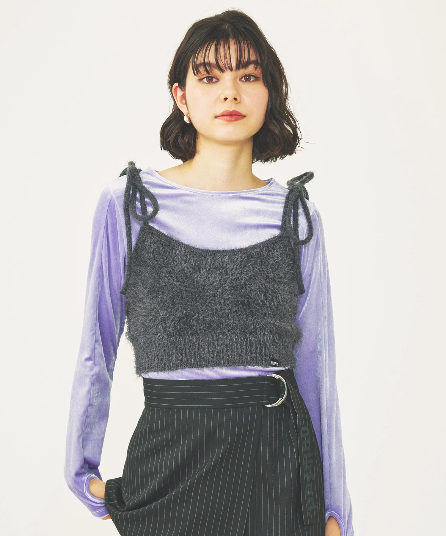 SHAGGY NECK RIBBON CAMISOLE - Image 6