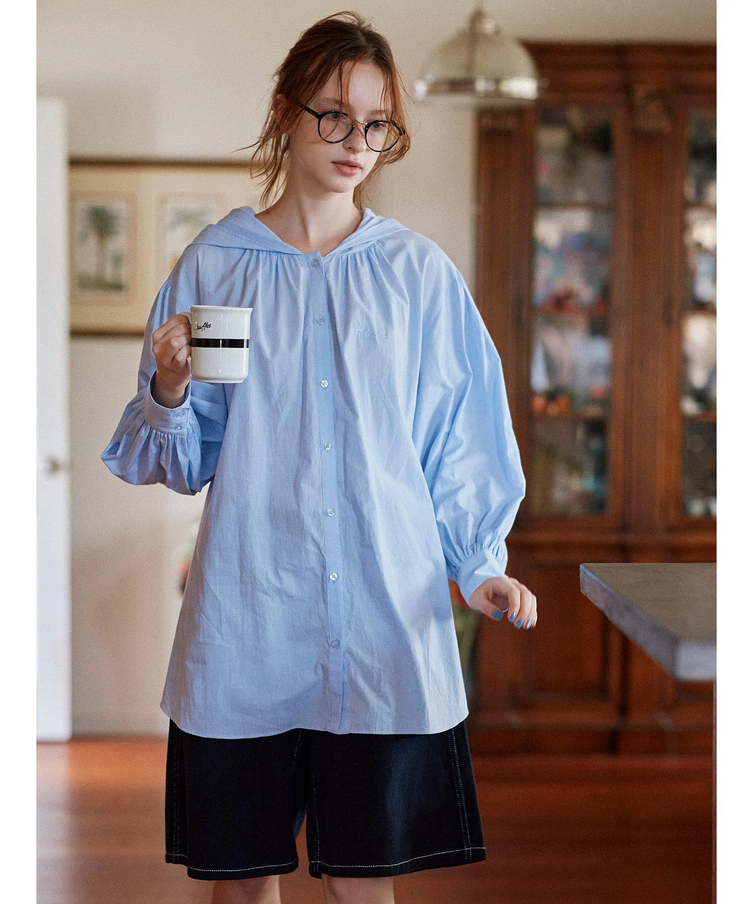 HOODED GATHER SHIRTS - Image 4