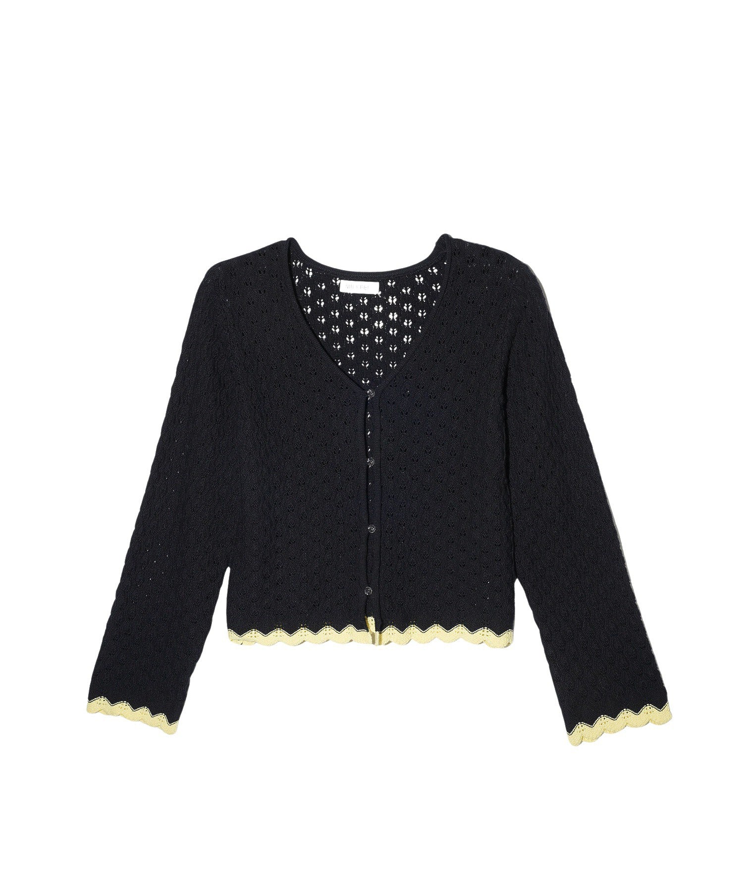 SCALLOP HEM KNIT CARDIGAN - Image 3