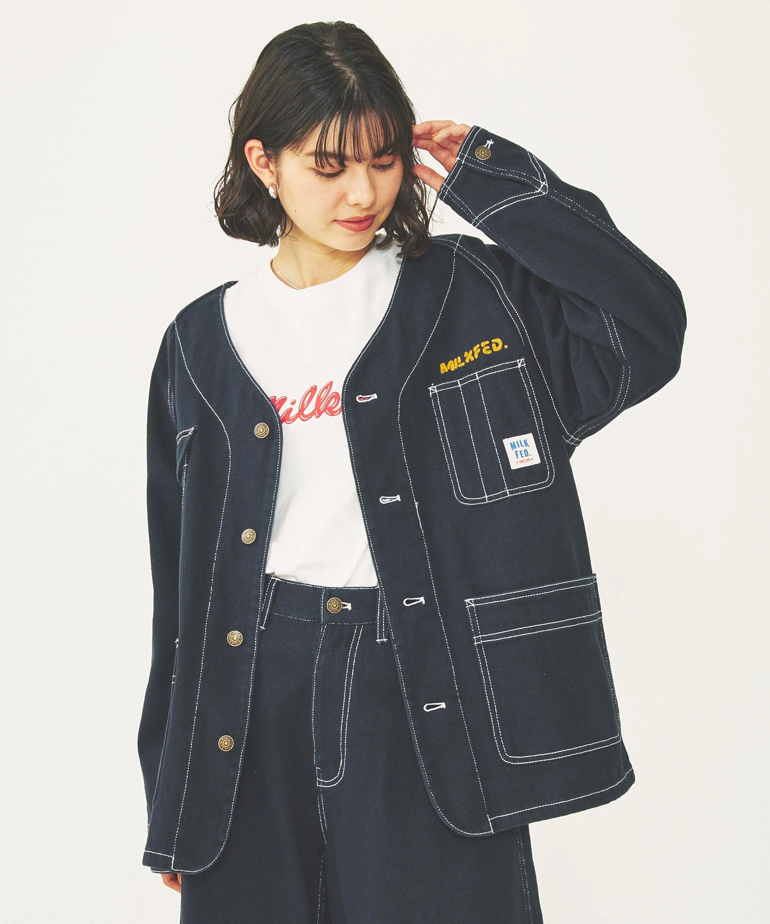 MANY PATCHED COLLARLESS JACKET - Image 10