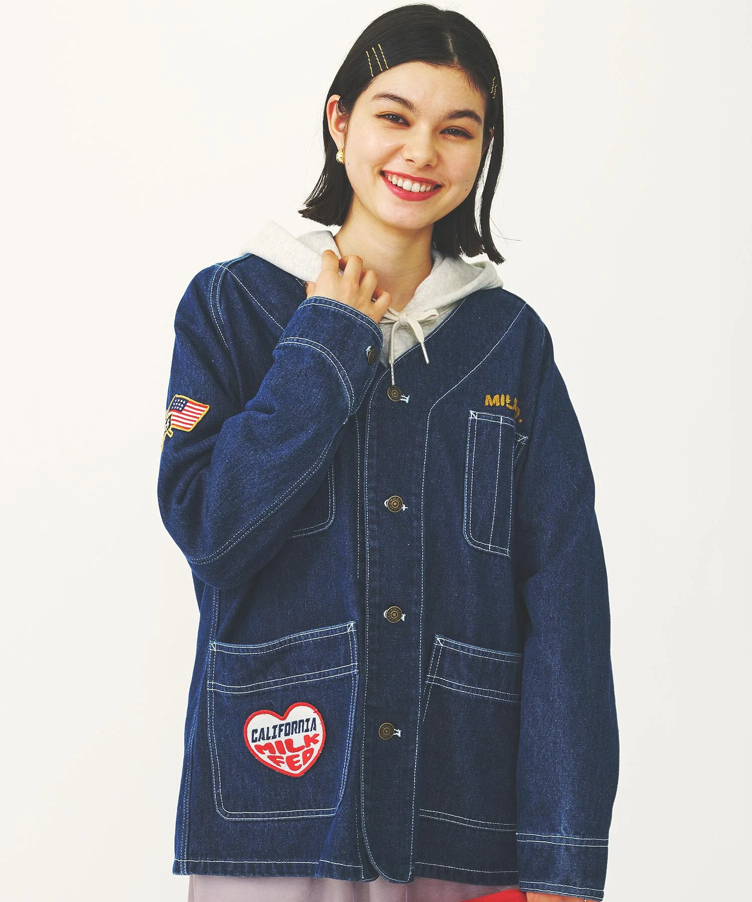 MANY PATCHED COLLARLESS JACKET - Image 5