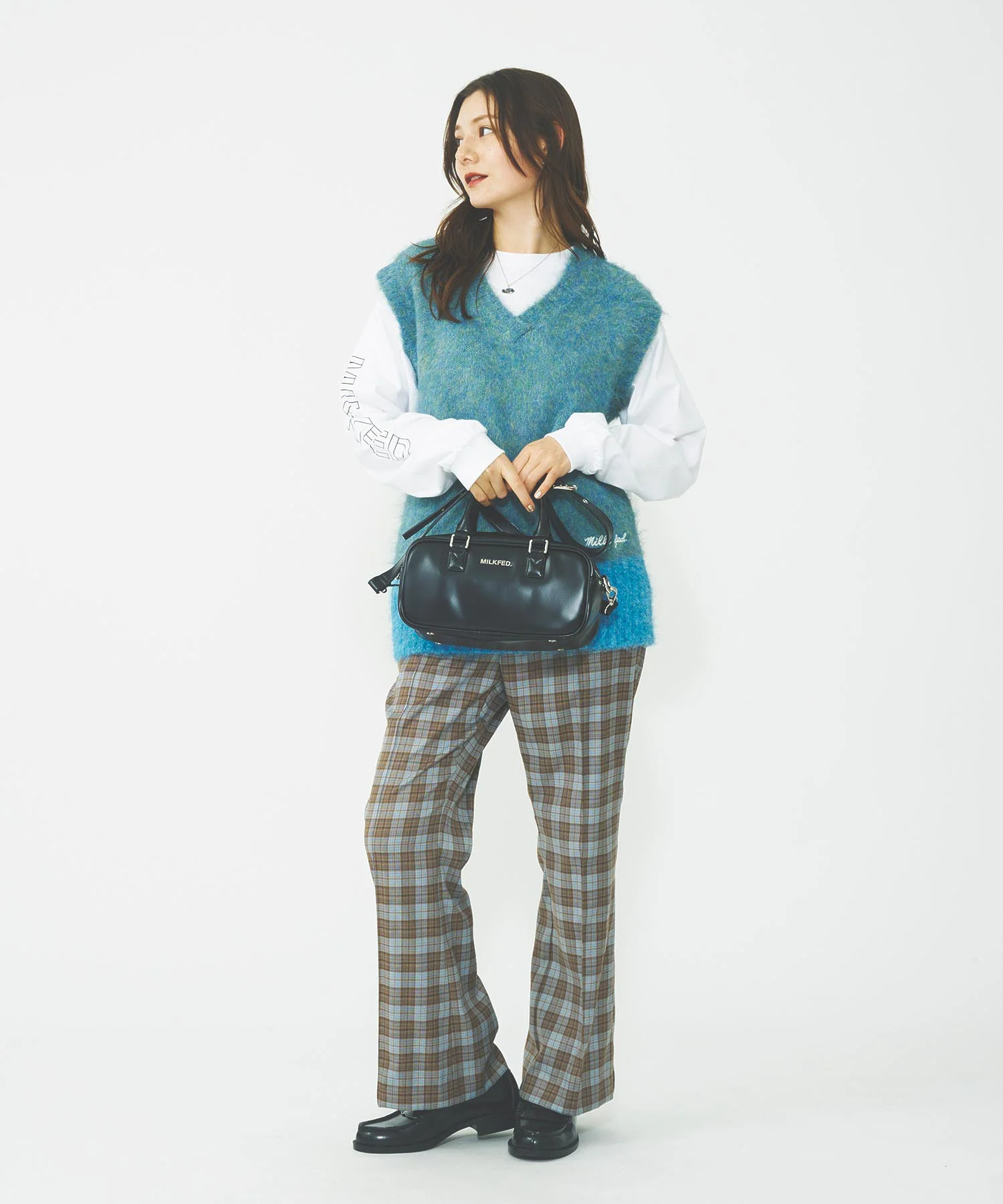 PLAID FLARED PANTS - Image 28