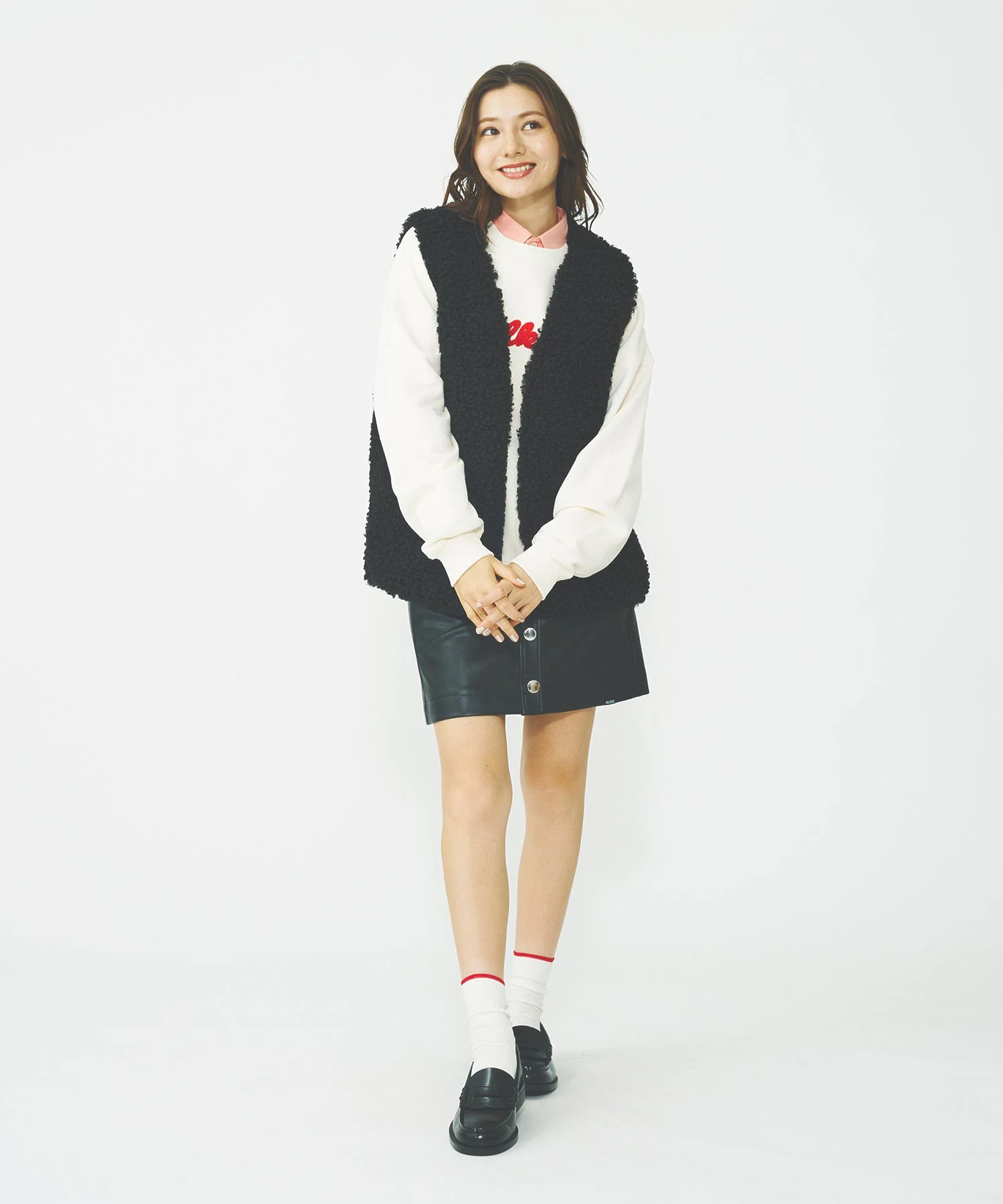 FAUX LEATHER HEART POCKET SKIRT - Image 24