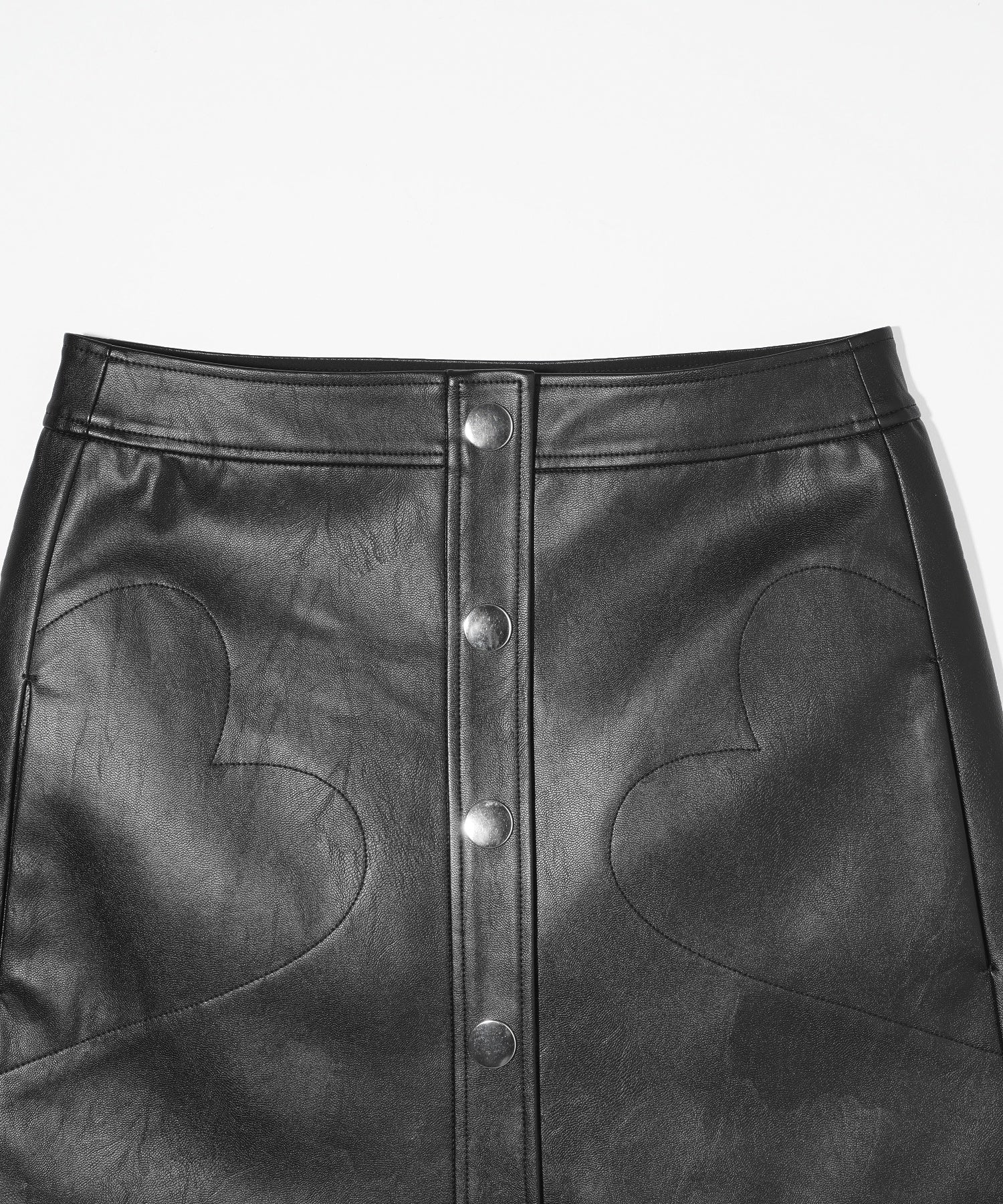 FAUX LEATHER HEART POCKET SKIRT - Image 39