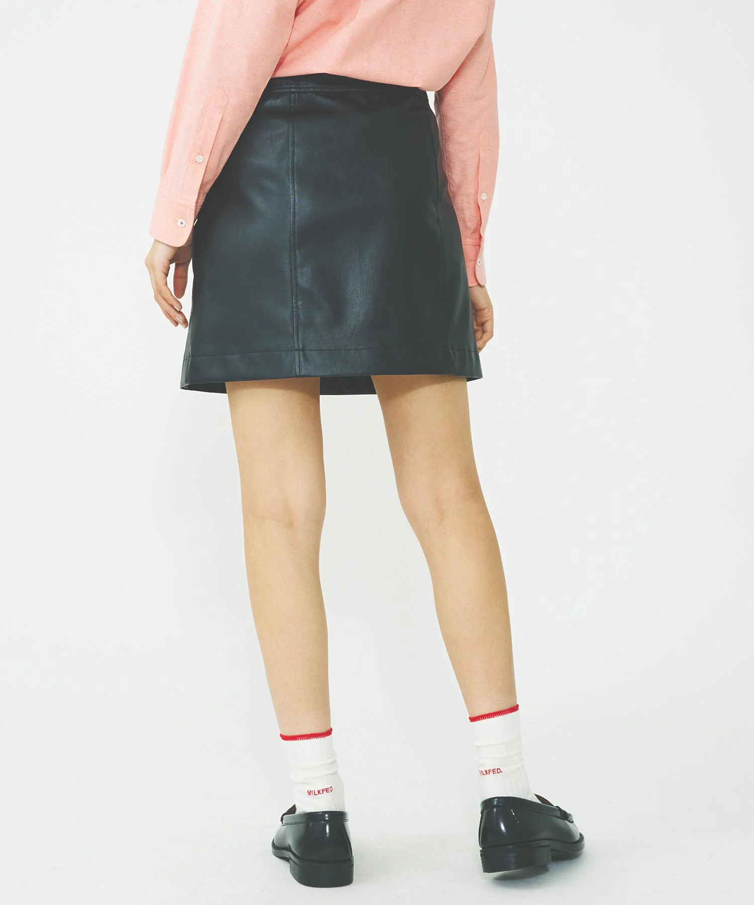 FAUX LEATHER HEART POCKET SKIRT - Image 5
