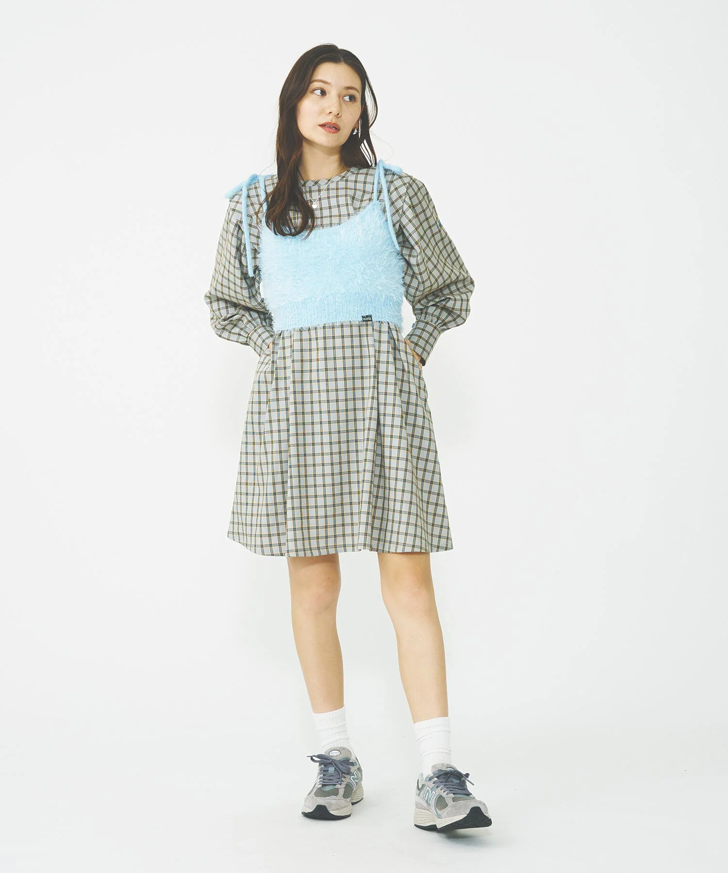 PLAID MINI DRESS - Image 18