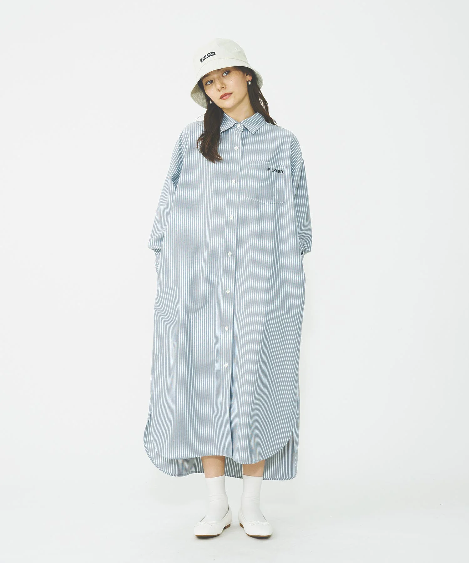 STRIPE BIG SHIRT DRESS - Image 21