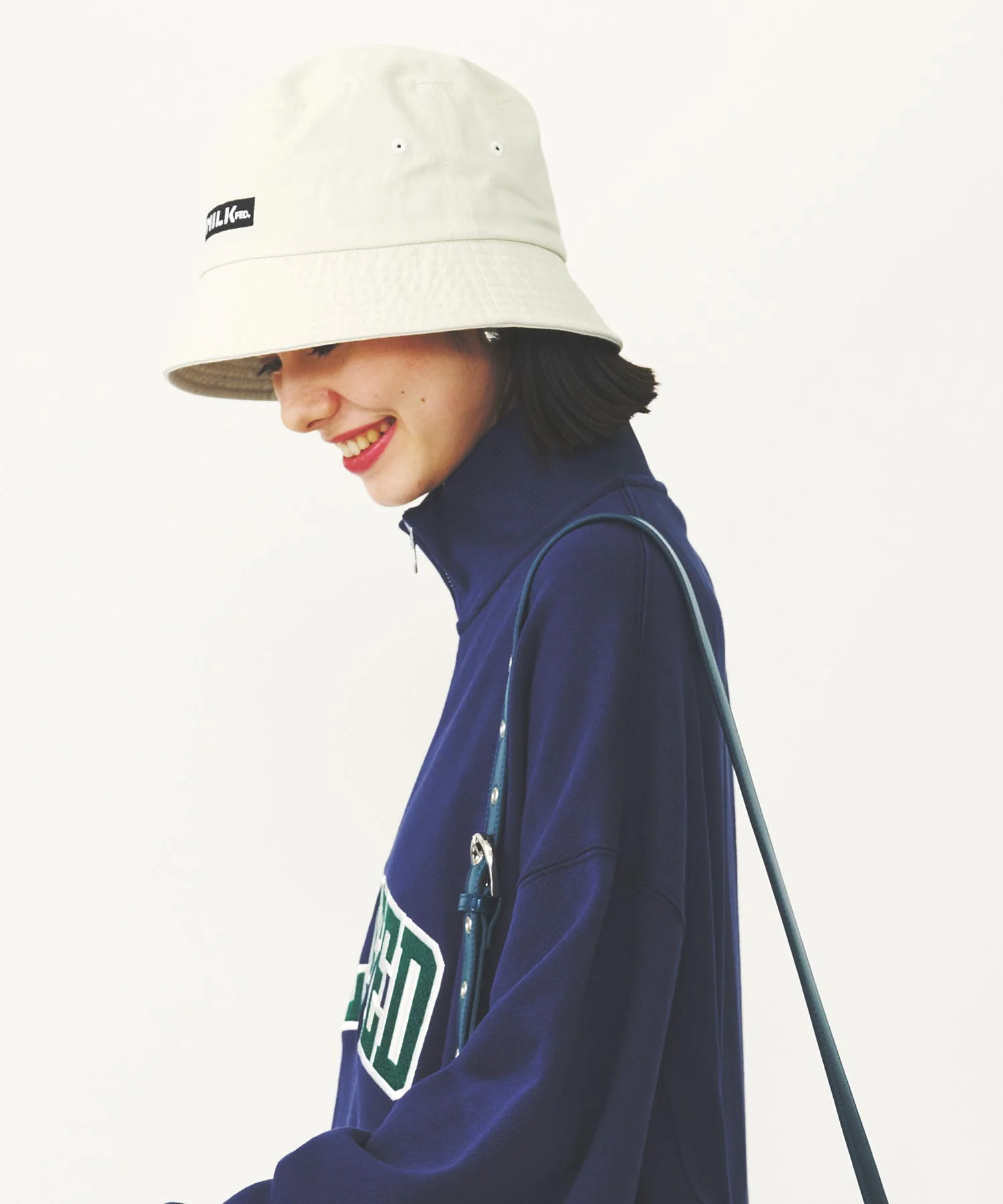 EMBROIDERRED BAR LOGO BUCKET HAT - Image 6