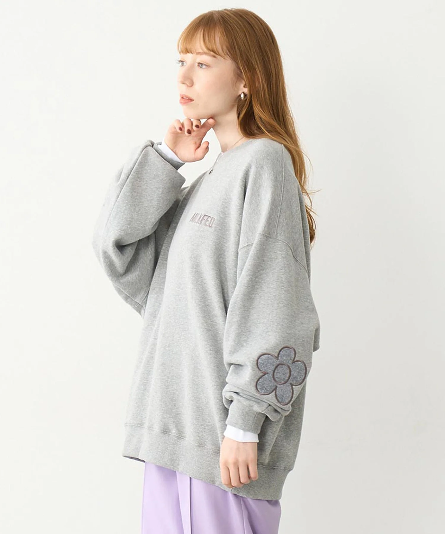 FLOWER PATCHED ELBOW SWEAT TOP - Image 18