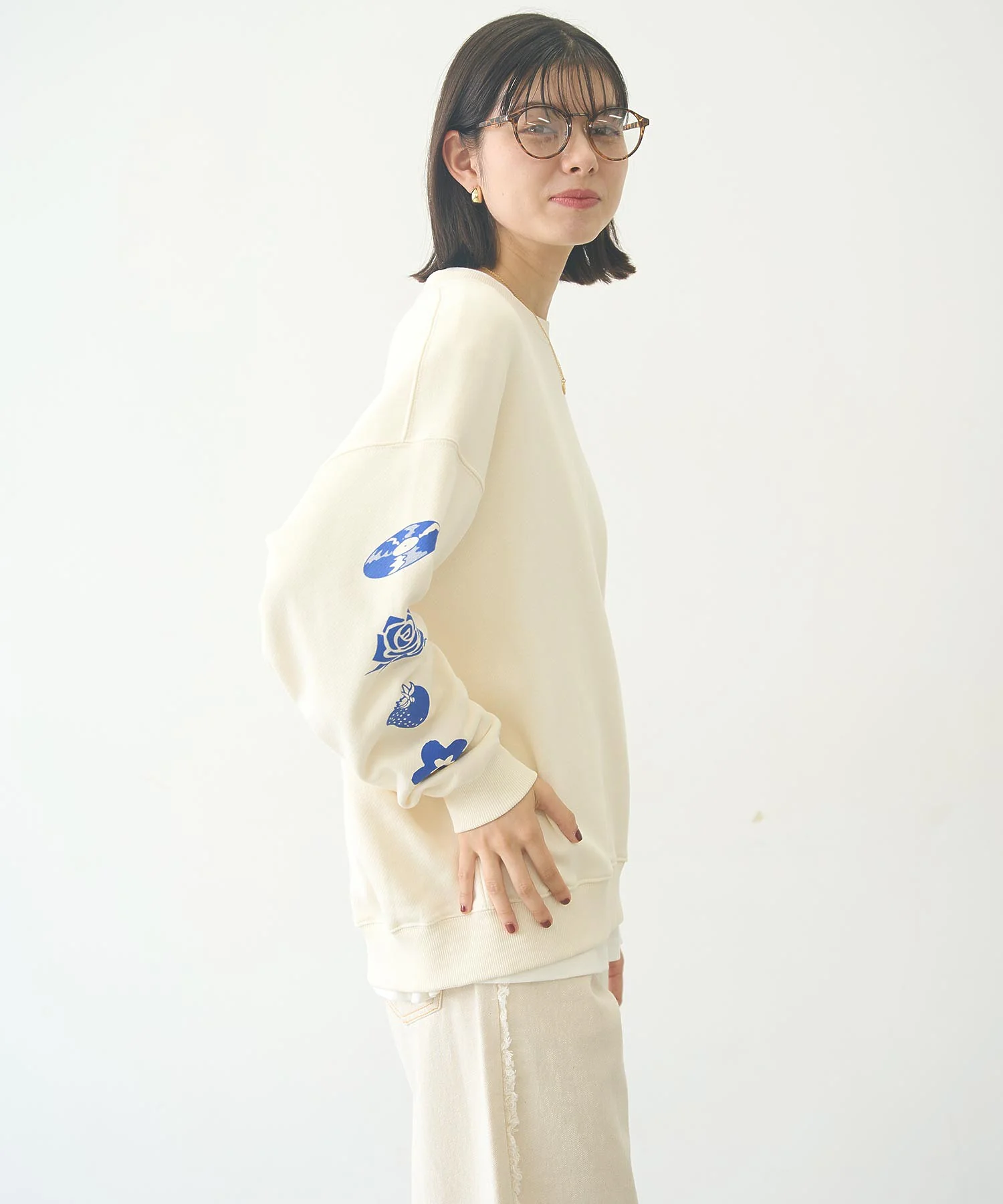 PRINTED SLEEVE SWEAT TOP - Image 7