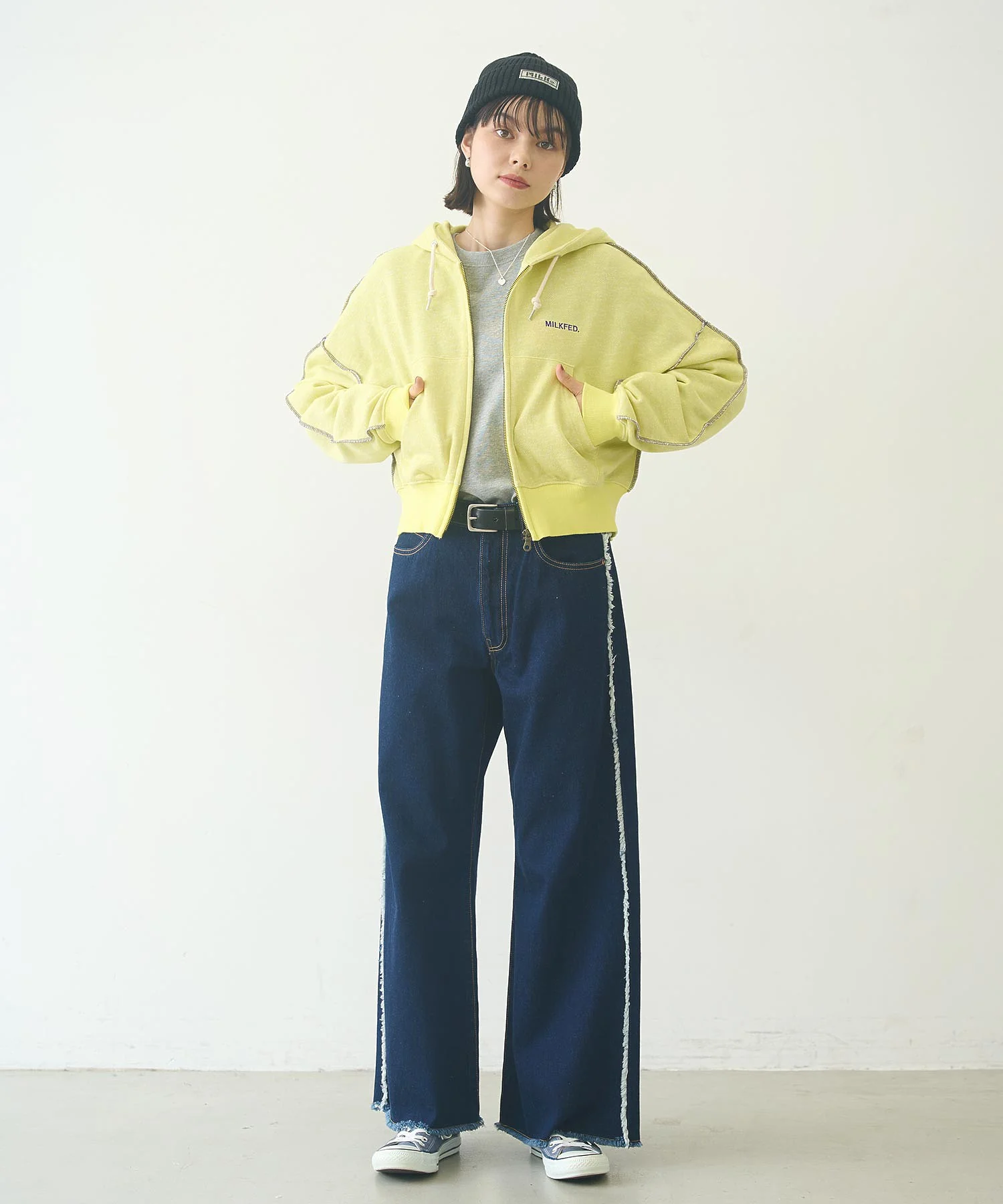 OVERLOCK STICHED ZIP UP HOODIE - Image 29
