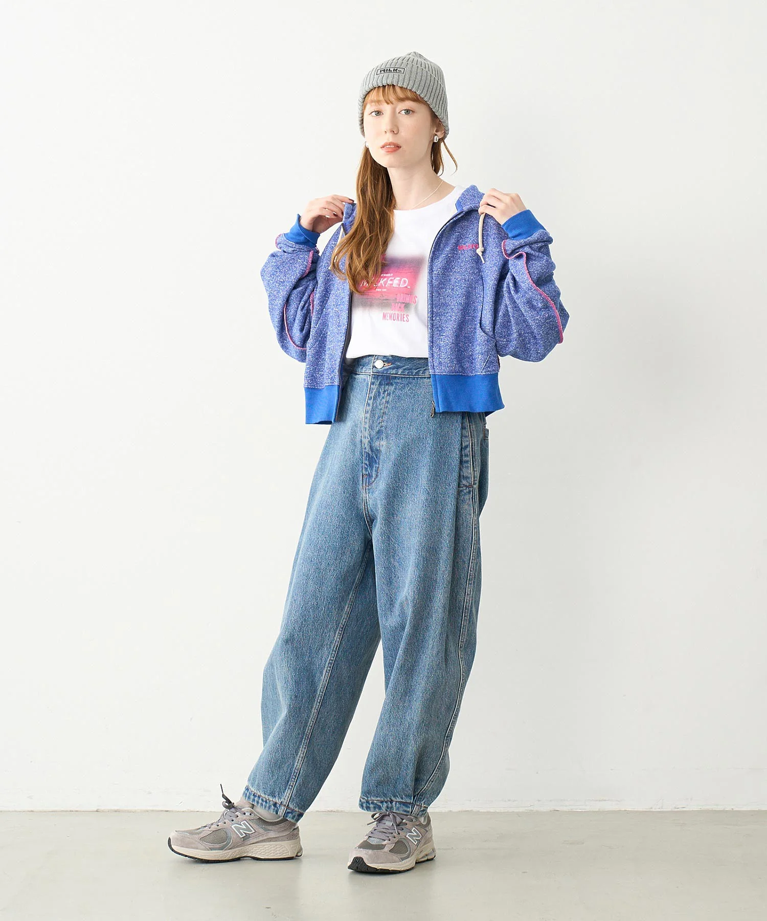 OVERLOCK STICHED ZIP UP HOODIE - Image 9