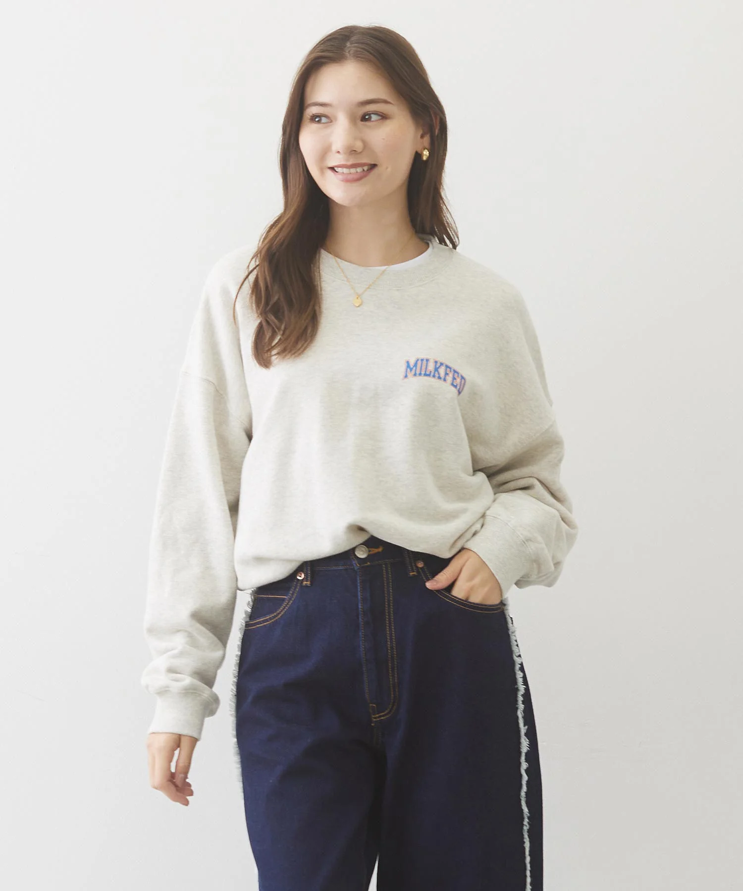 COLLEGE LOGO SWEAT TOP - Image 5