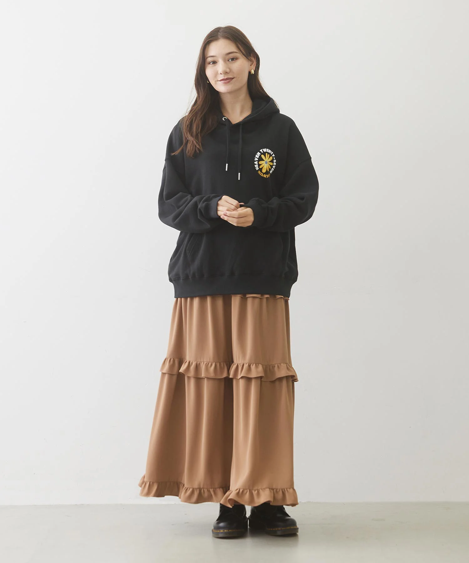 EMBROIDERD FLOWER SWEAT HOODIE - Image 6