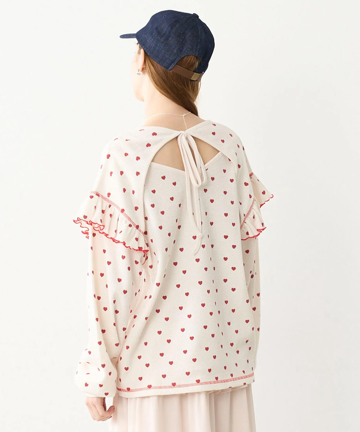 FRILL HEART WAFFLE TOP - Image 6