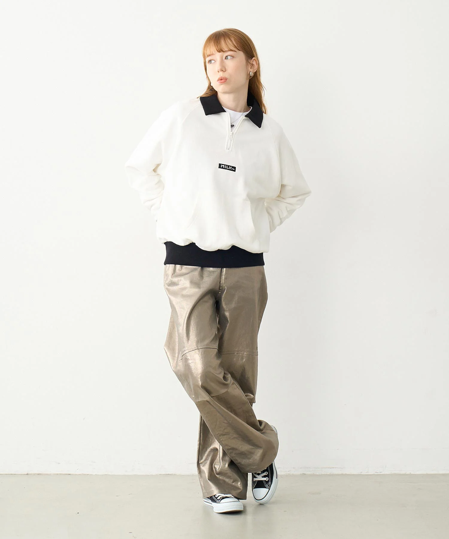 BAR LOGO HALF ZIP TOP - Image 20