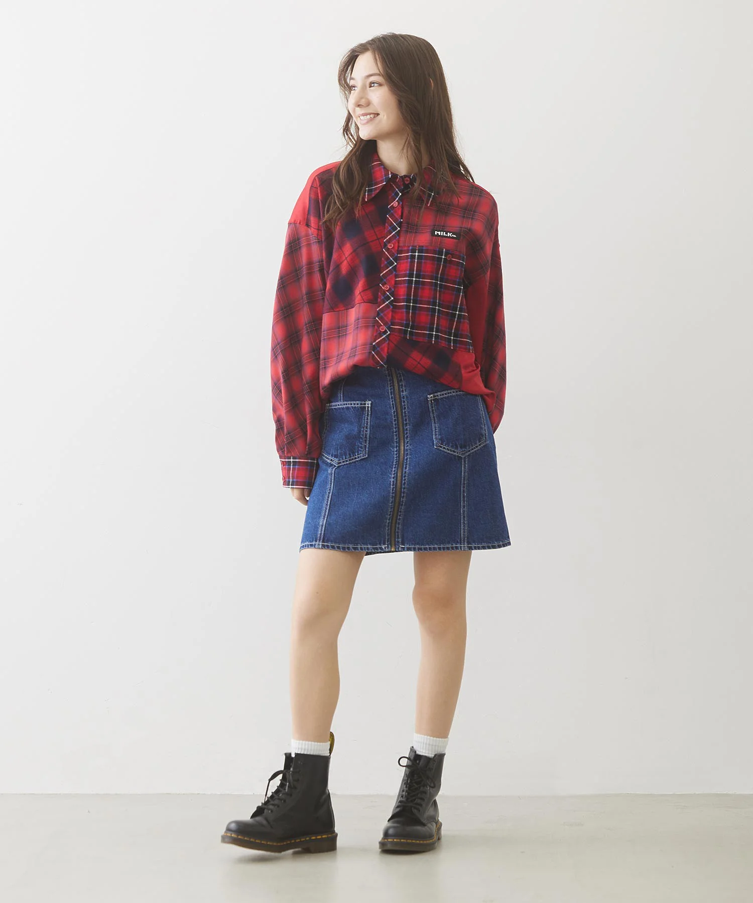 PLAID PATCHWORK SHIRT - Image 15