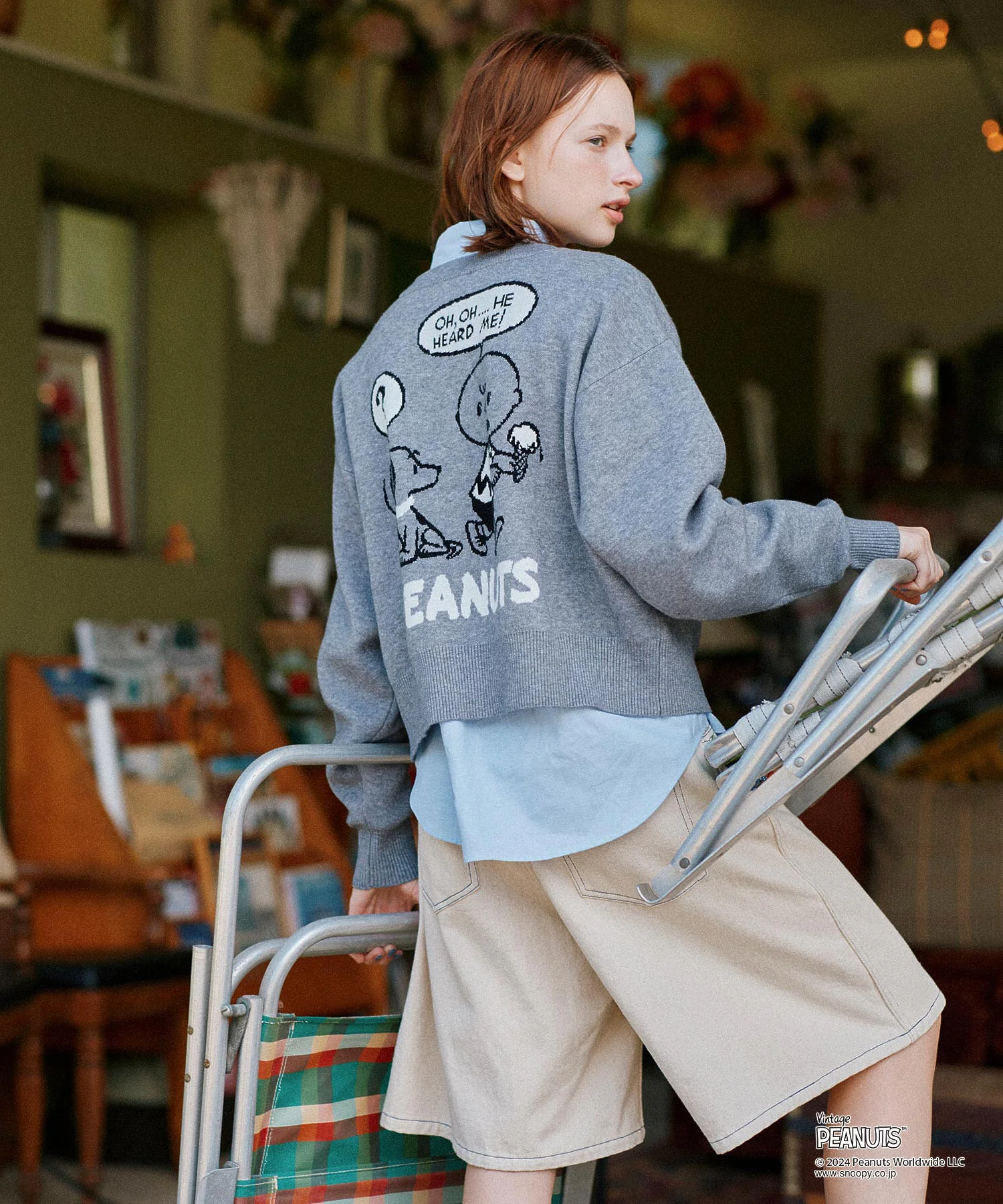 MILKFED.× PEANUTS 75th KNIT CARDIGAN - Image 3