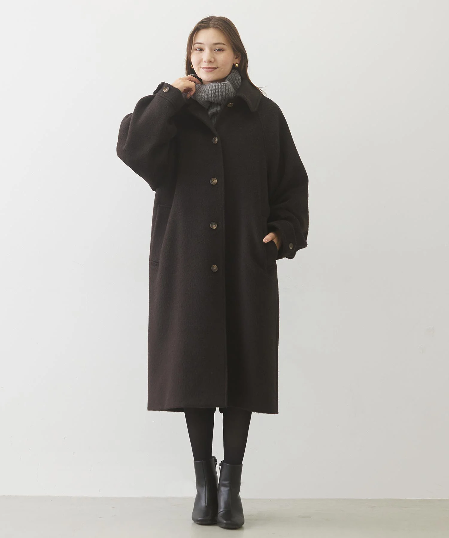 VOLUME SLEEVE LONG COAT - Image 26