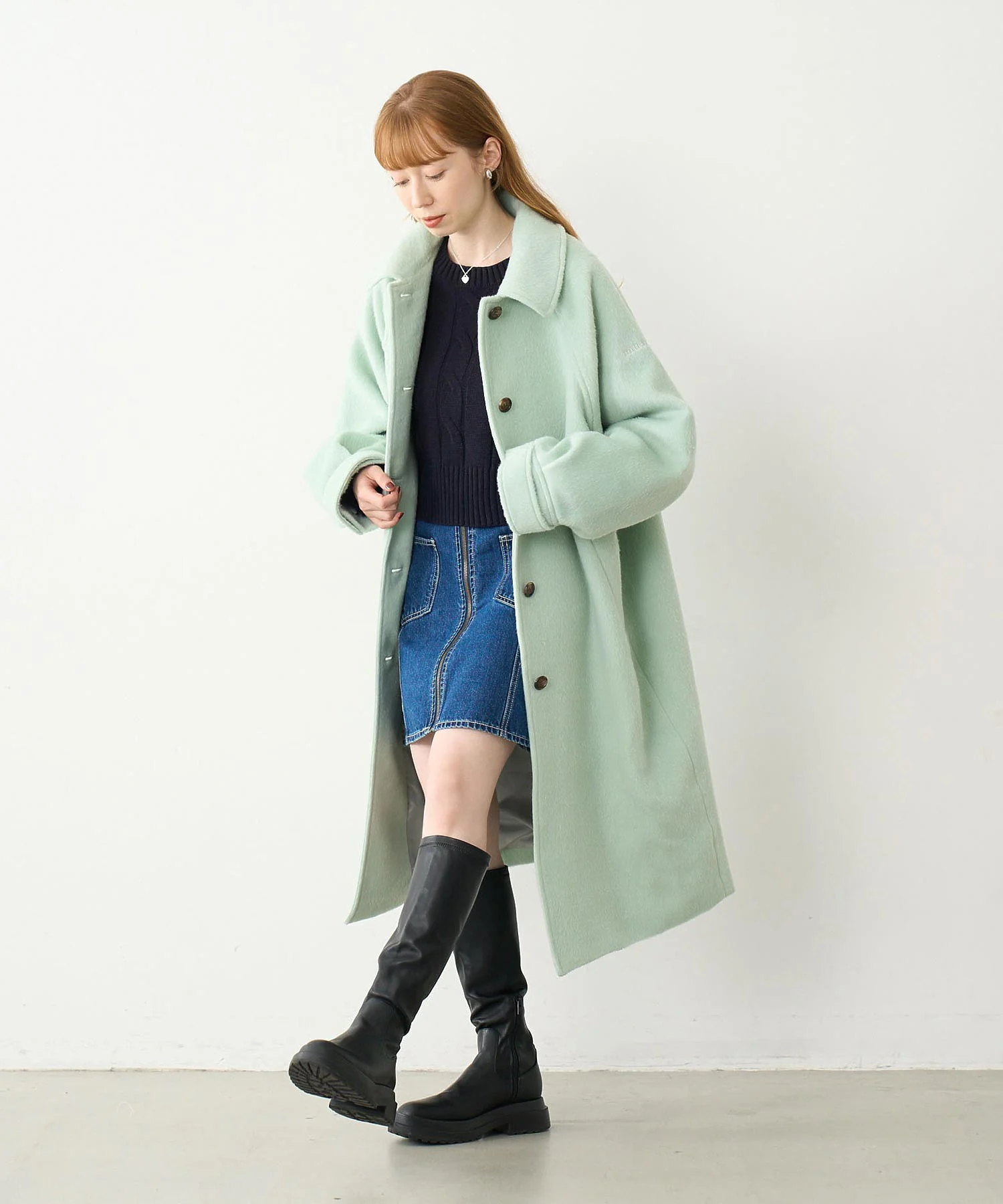 VOLUME SLEEVE LONG COAT - Image 9