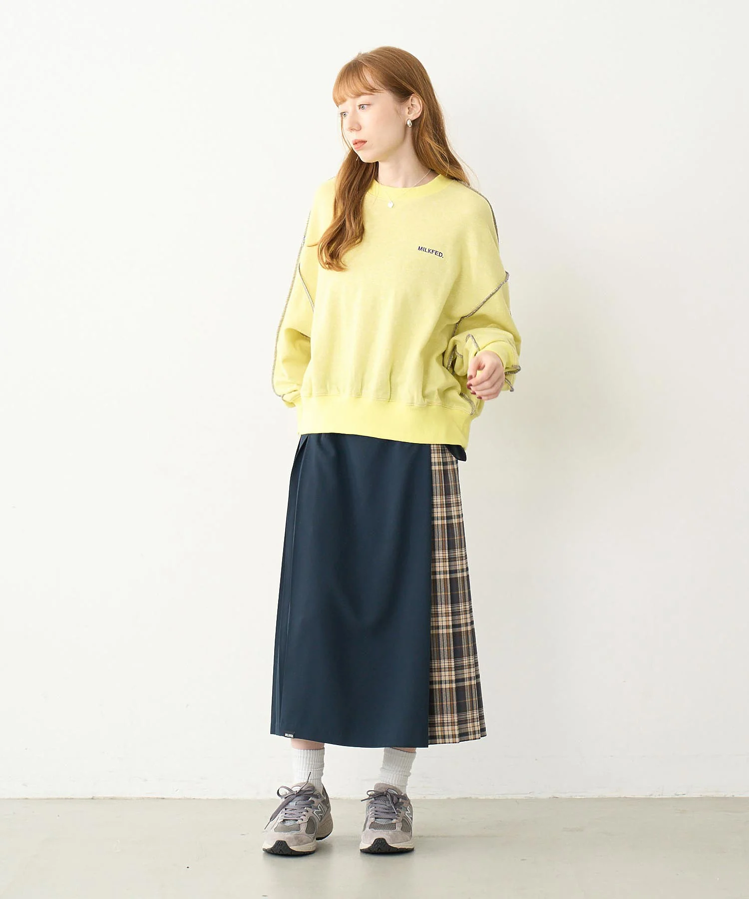 PLAID PANEL SKIRT - Image 14