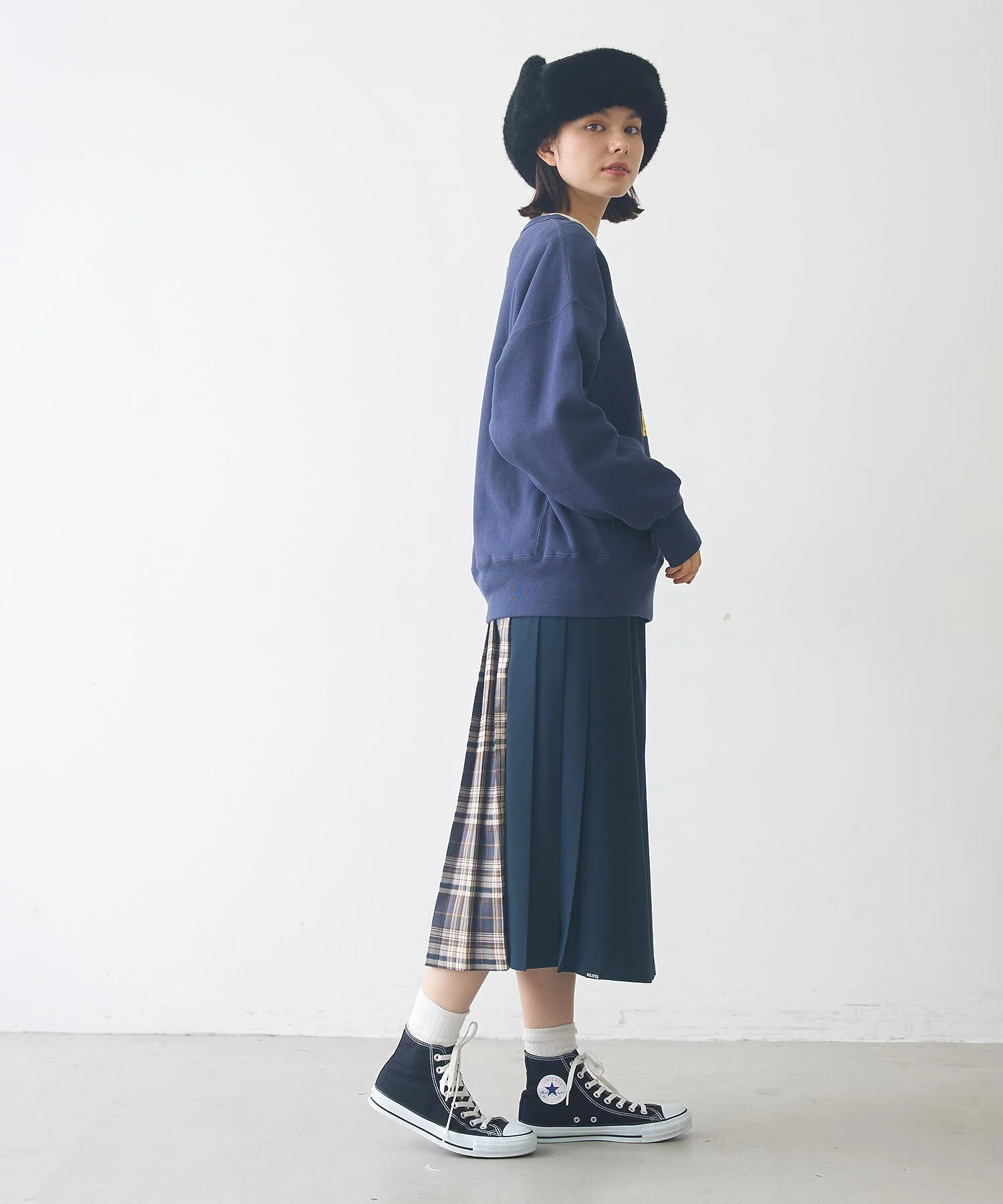 PLAID PANEL SKIRT - Image 59