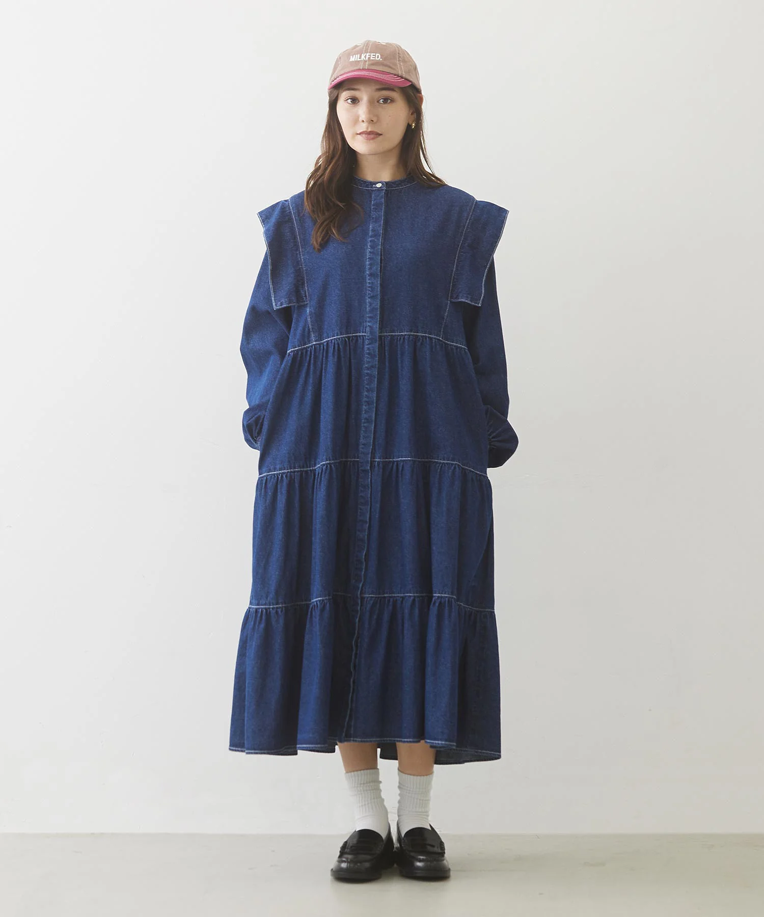DENIM TIERED DRESS - Image 7