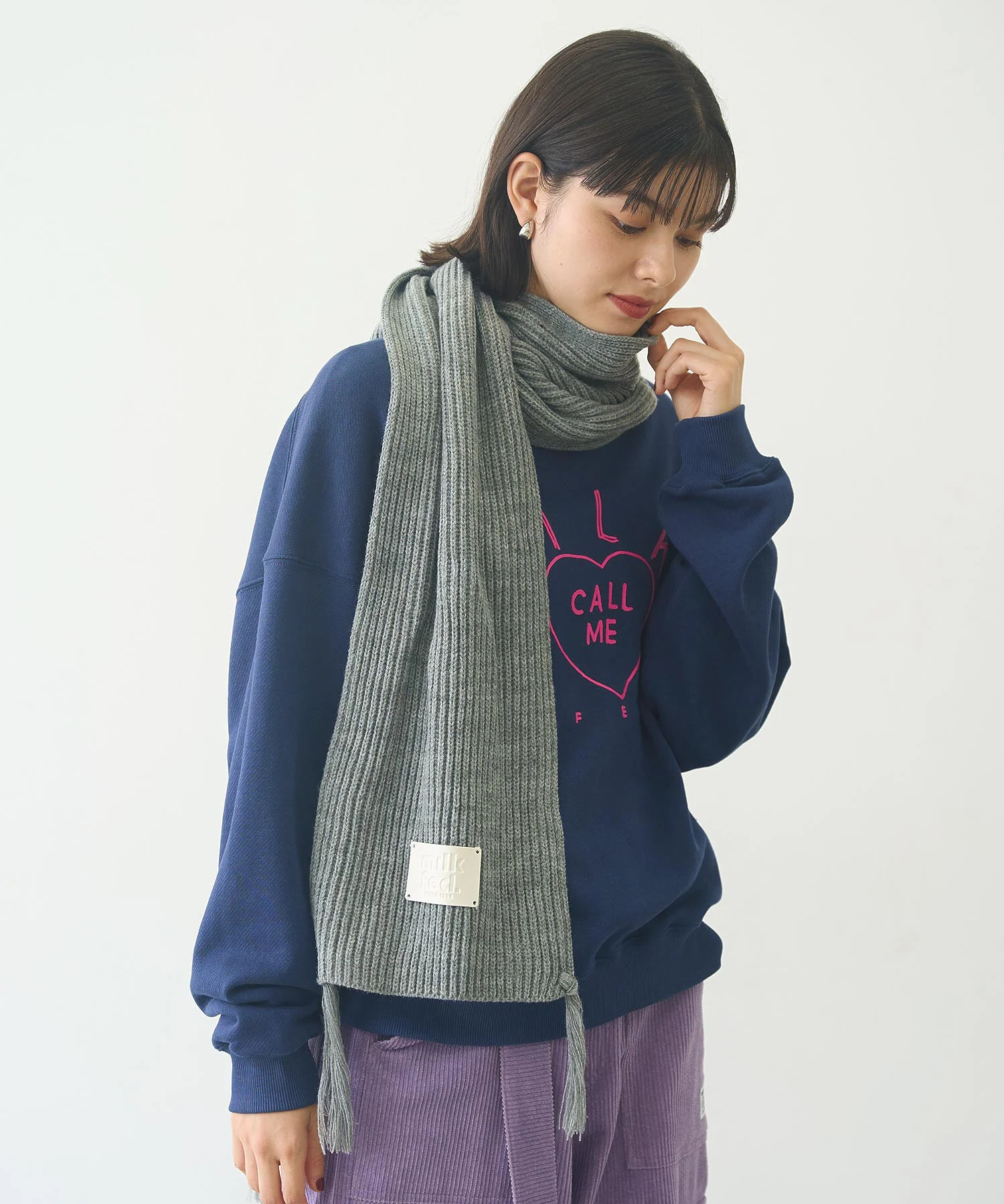 LOGO PATCH RIB SCARF - Image 4