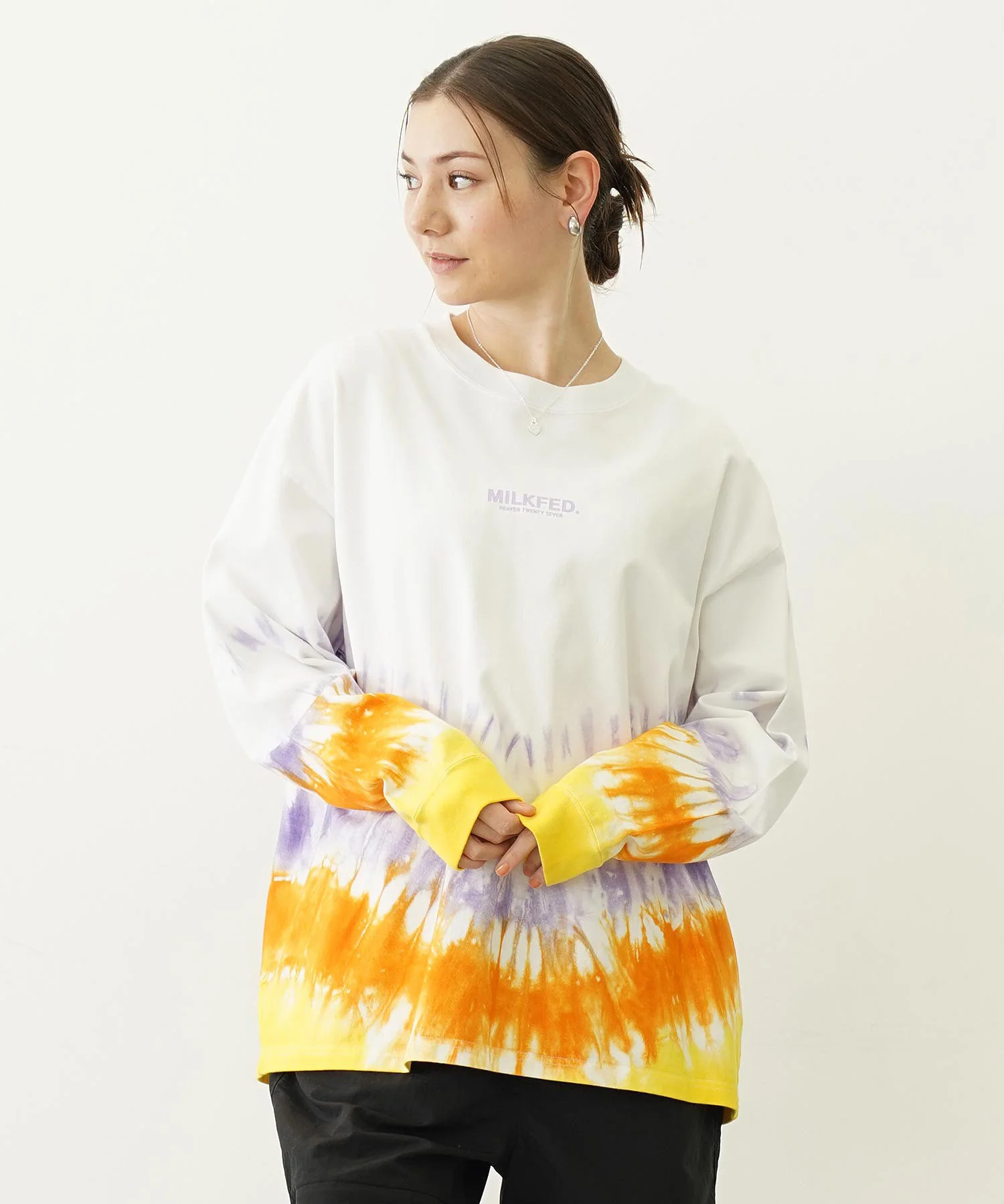 TIE DYED JAGGED PATTERN L/S TEE - Image 3