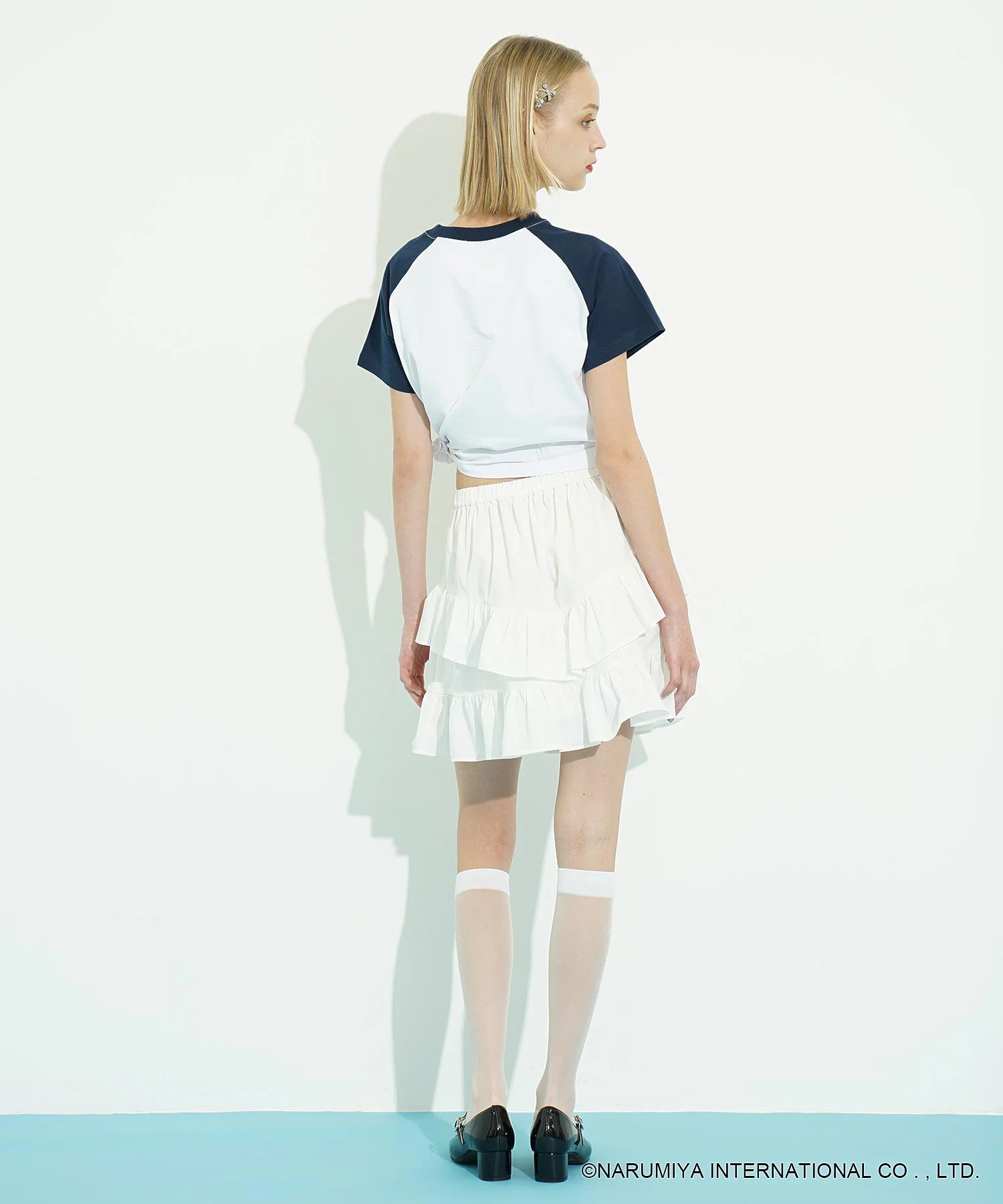 MILKFED. × ANGEL BLUE COMPACT B/B TEE - Image 11