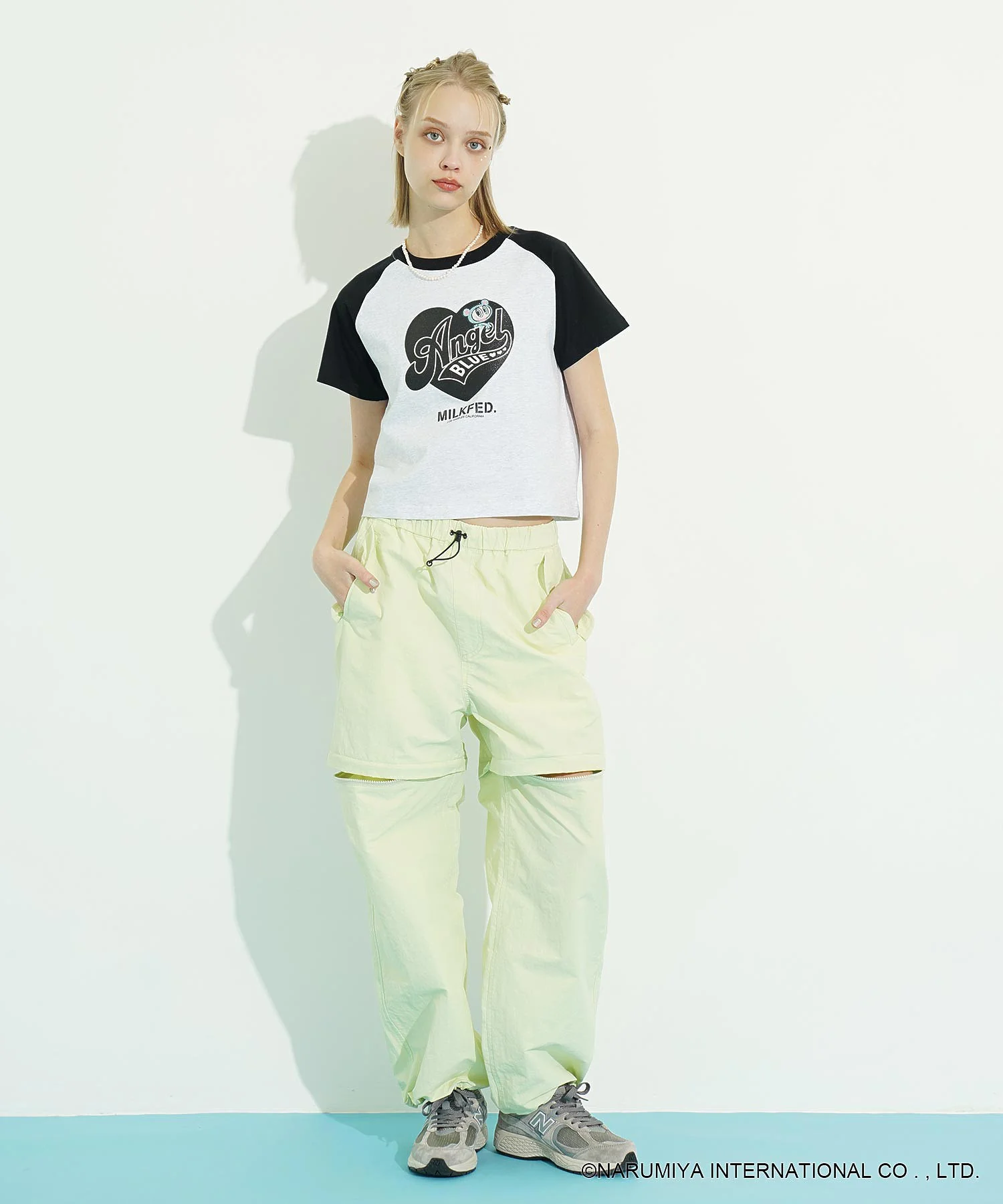 MILKFED. × ANGEL BLUE COMPACT B/B TEE - Image 21