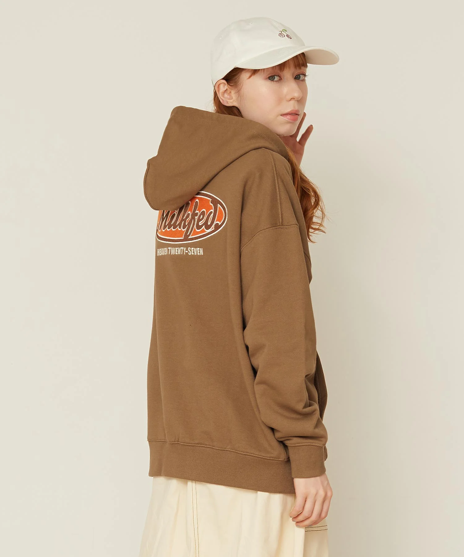 OVAL LOGO EMBROIDERY SWEAT HOODIE - Image 6