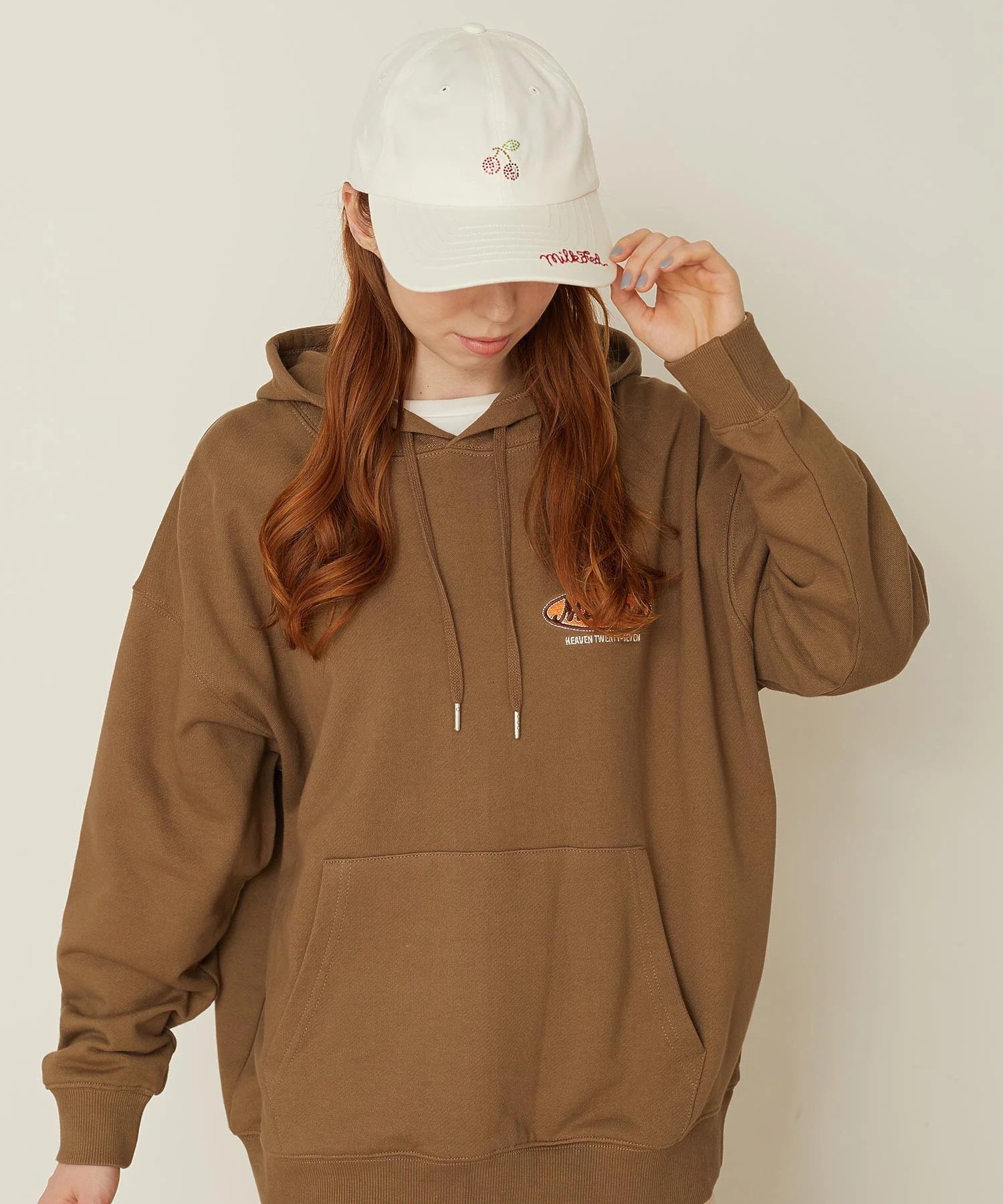 OVAL LOGO EMBROIDERY SWEAT HOODIE - Image 7